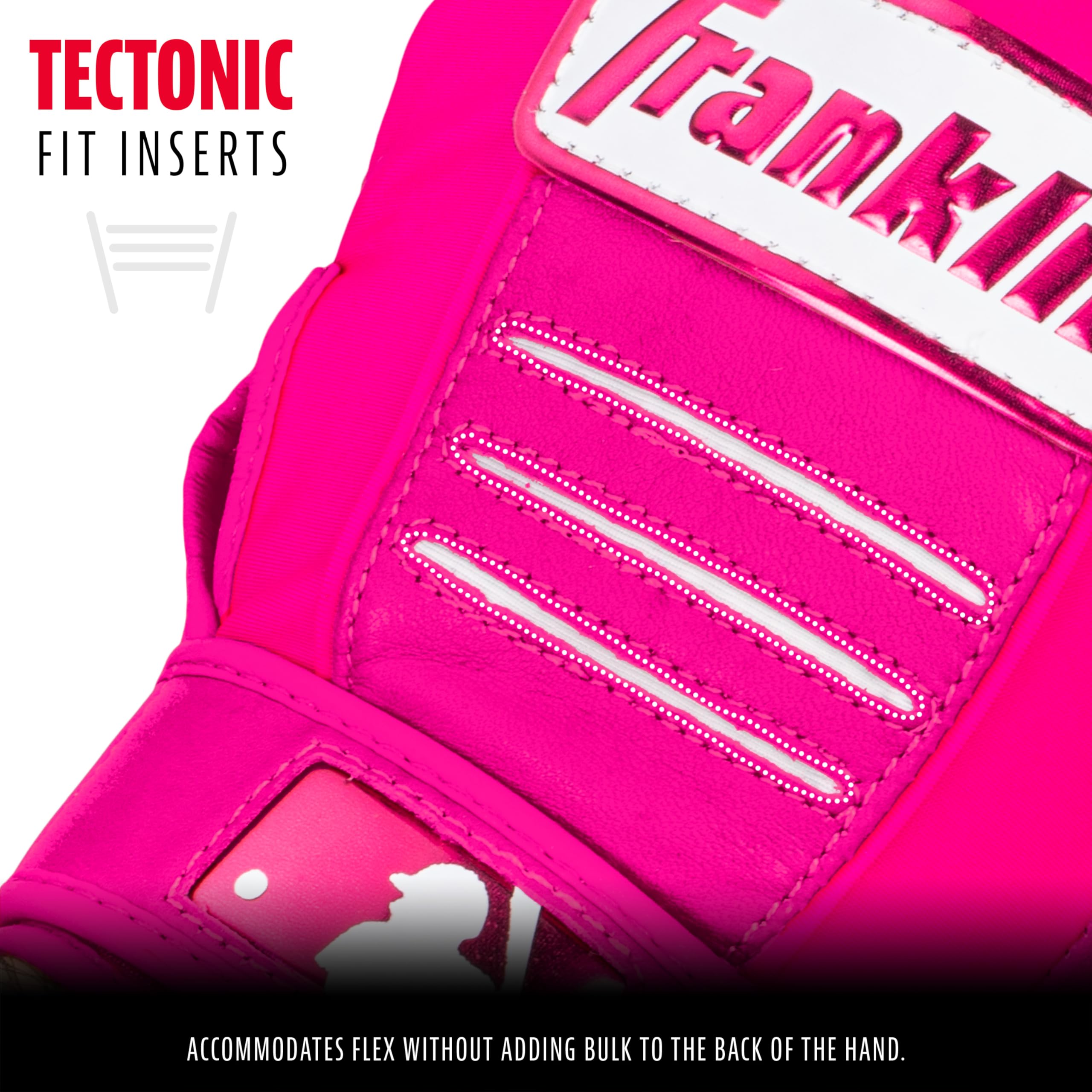 Foto 4 pulgar | Guantes De Bateo De Béisbol Franklin Sports Cfx Pro Pink Youth - Venta Internacional.