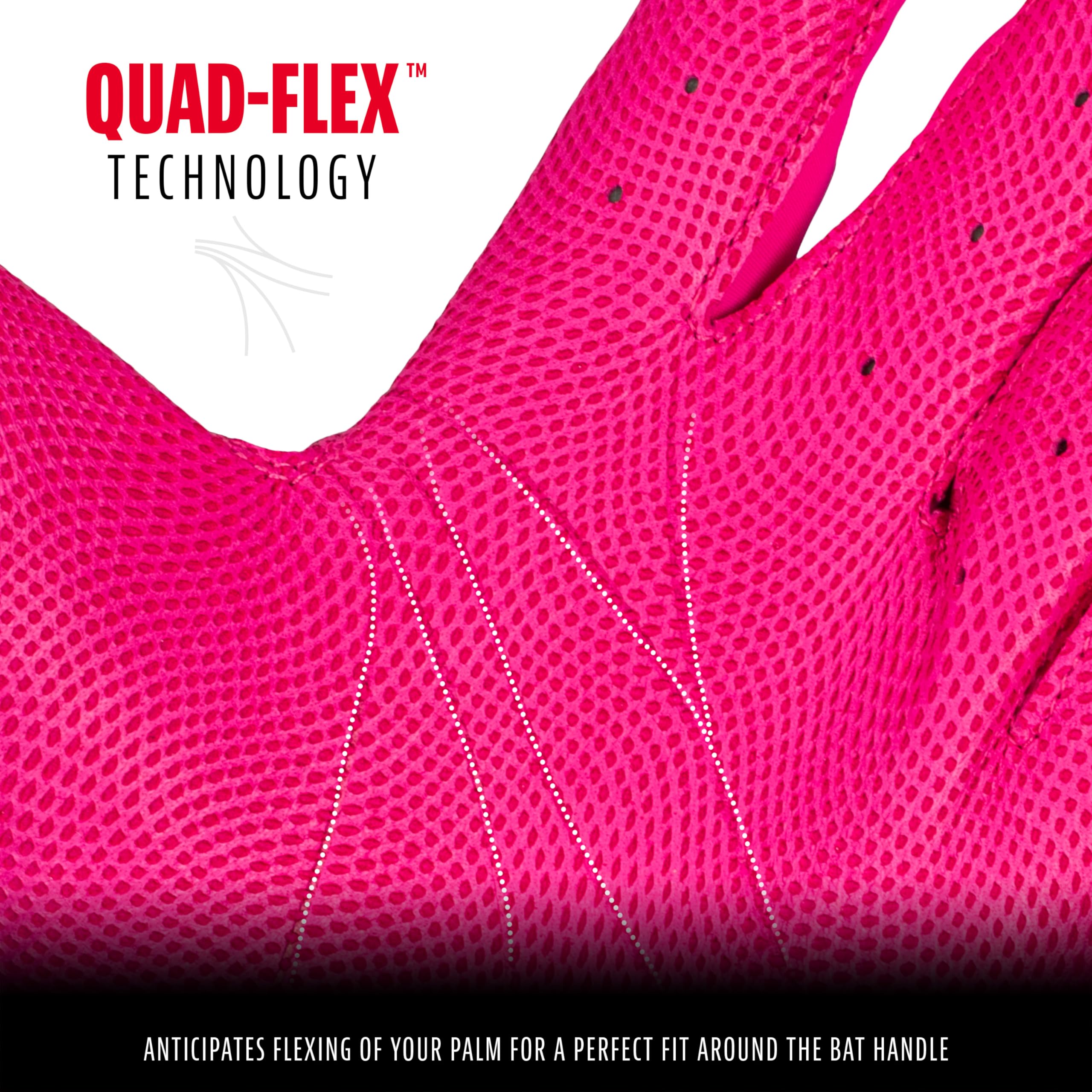 Foto 5 pulgar | Guantes De Bateo De Béisbol Franklin Sports Cfx Pro Pink Youth - Venta Internacional.