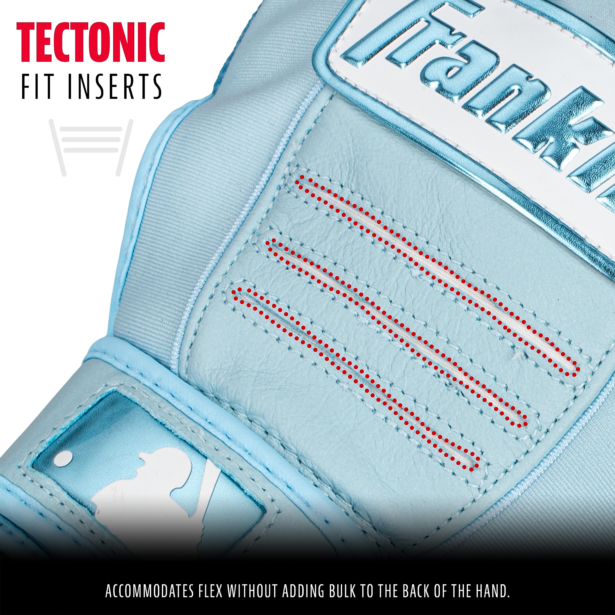 Foto 3 | Guantes De Bateo Franklin Sports Cfx Pro Mlb Blue Medium - Venta Internacional.
