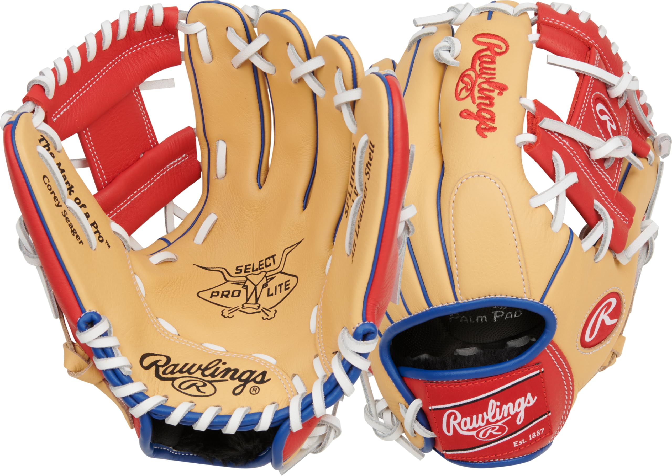 Foto 2 pulgar | Guante De Béisbol Rawlings Select Pro Lite Series C. Seager - Venta Internacional.