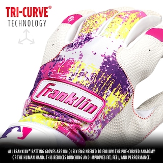 Foto 2 | Guantes De Bateo Franklin Sports Mlb Grow To Pro Kids, Color Rosa - Venta Internacional.