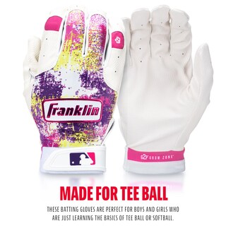 Foto 5 | Guantes De Bateo Franklin Sports Mlb Grow To Pro Kids, Color Rosa - Venta Internacional.