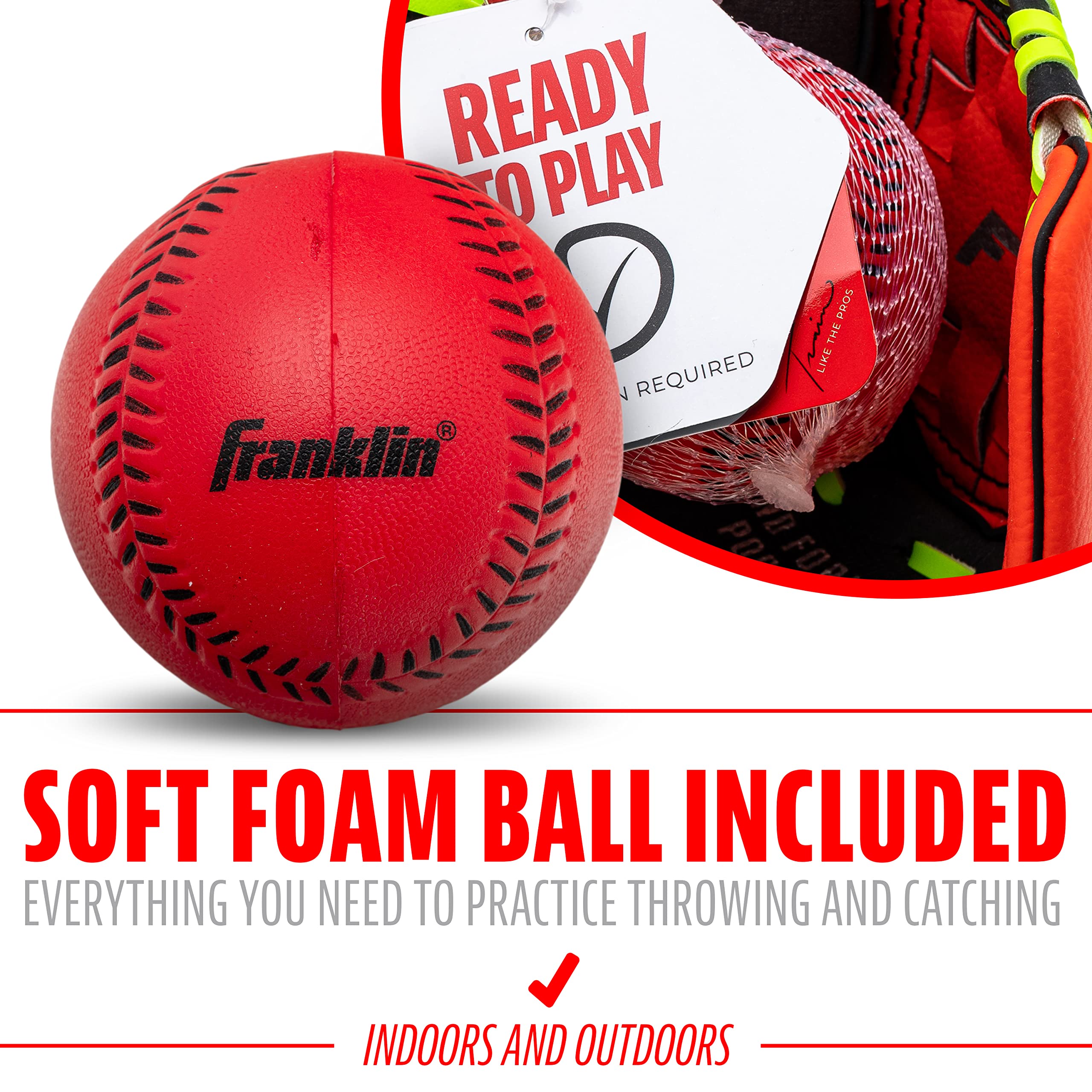 Foto 5 | Guante Teeball Franklin Sports Neo-grip De Piel Sintética 9.0 - Venta Internacional.