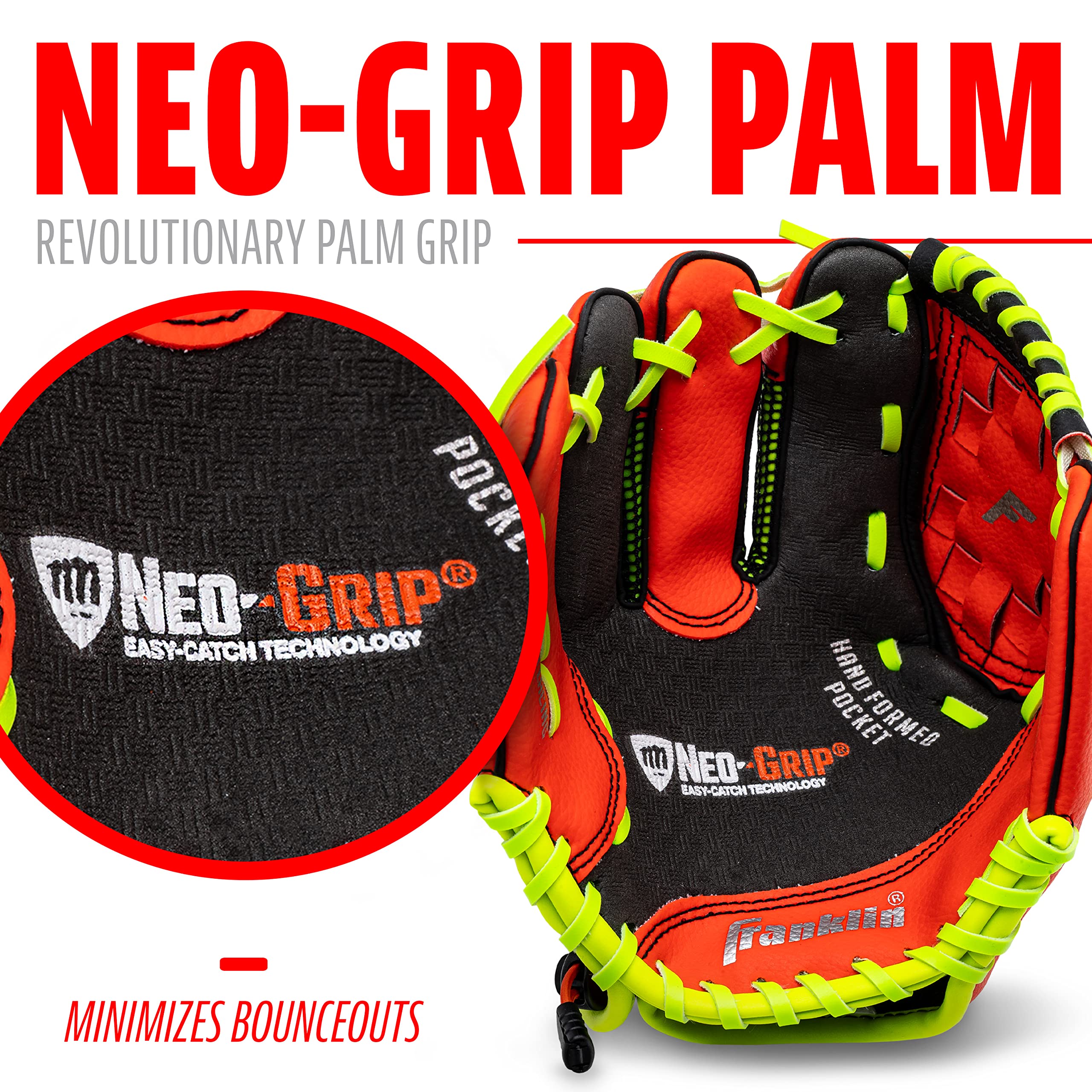 Foto 8 pulgar | Guante Teeball Franklin Sports Neo-grip De Piel Sintética 9.0 - Venta Internacional.