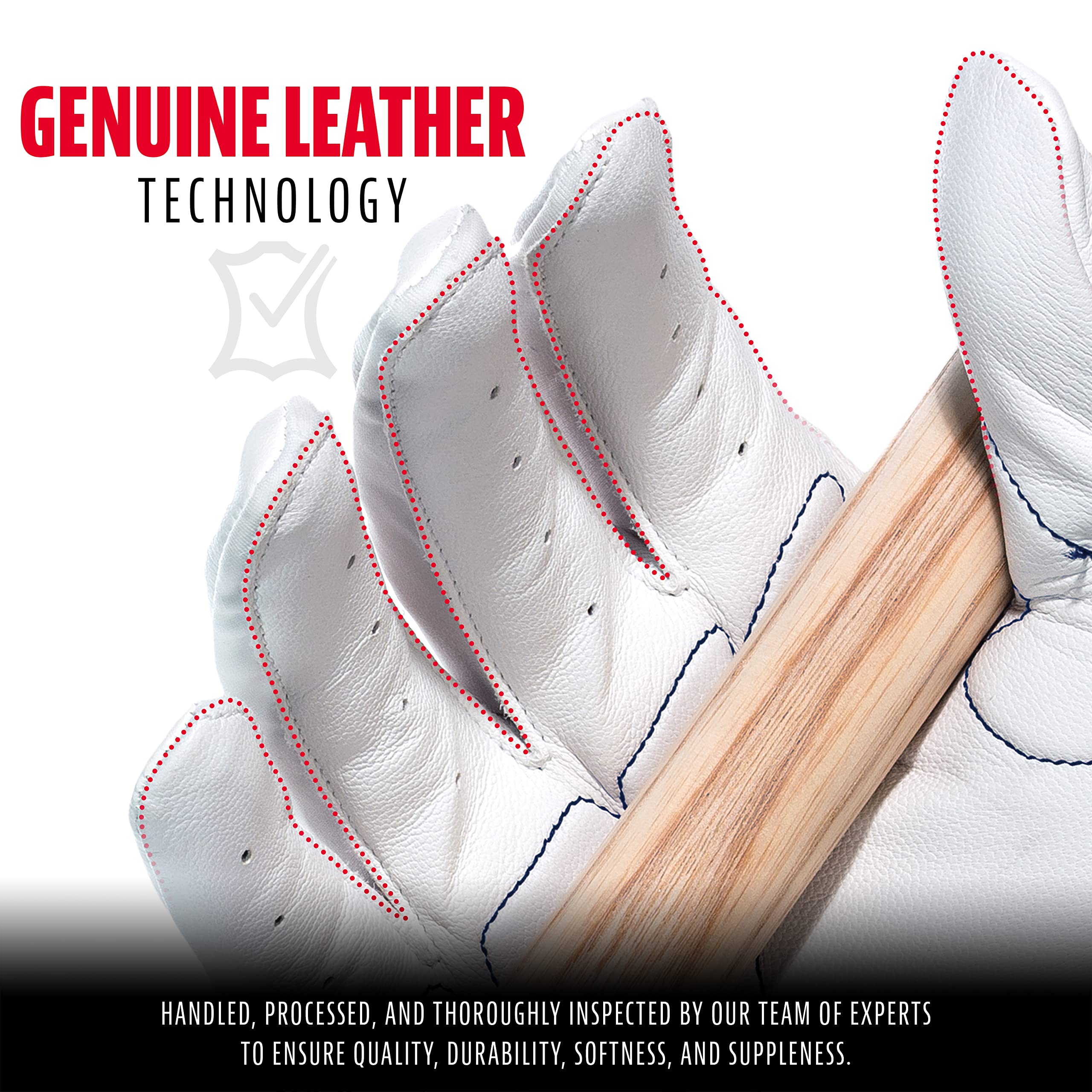 Foto 3 pulgar | Guantes De Bateo Franklin Sports Shok-sorb X Baseball, Blancos - Venta Internacional.