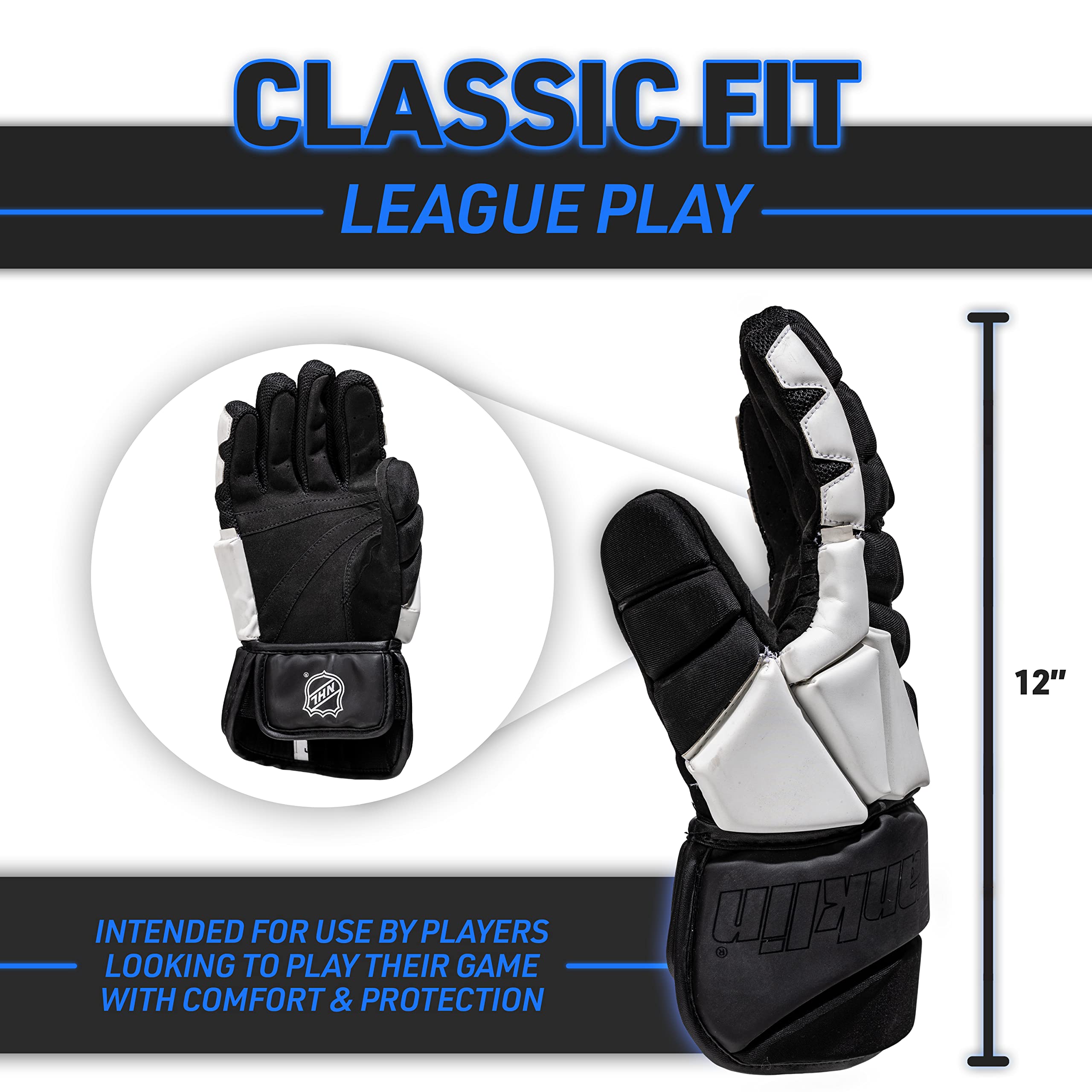 Foto 2 | Guantes De Hockey Callejero Franklin Sports Nhl Senior 12 Pulgadas - Venta Internacional.