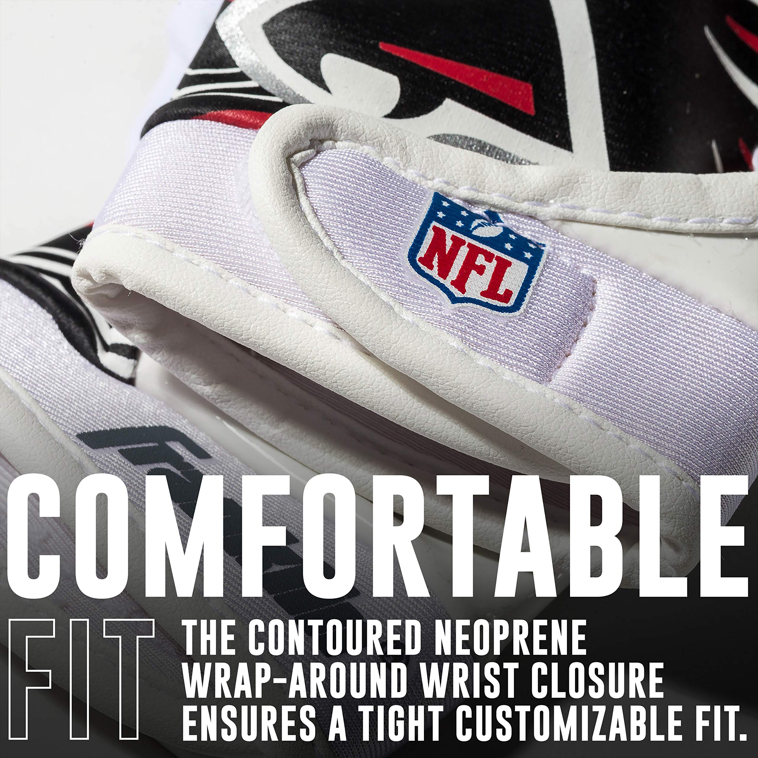 Foto 6 | Guantes De Receptor De Fútbol Franklin Sports Atlanta Falcons - Venta Internacional.
