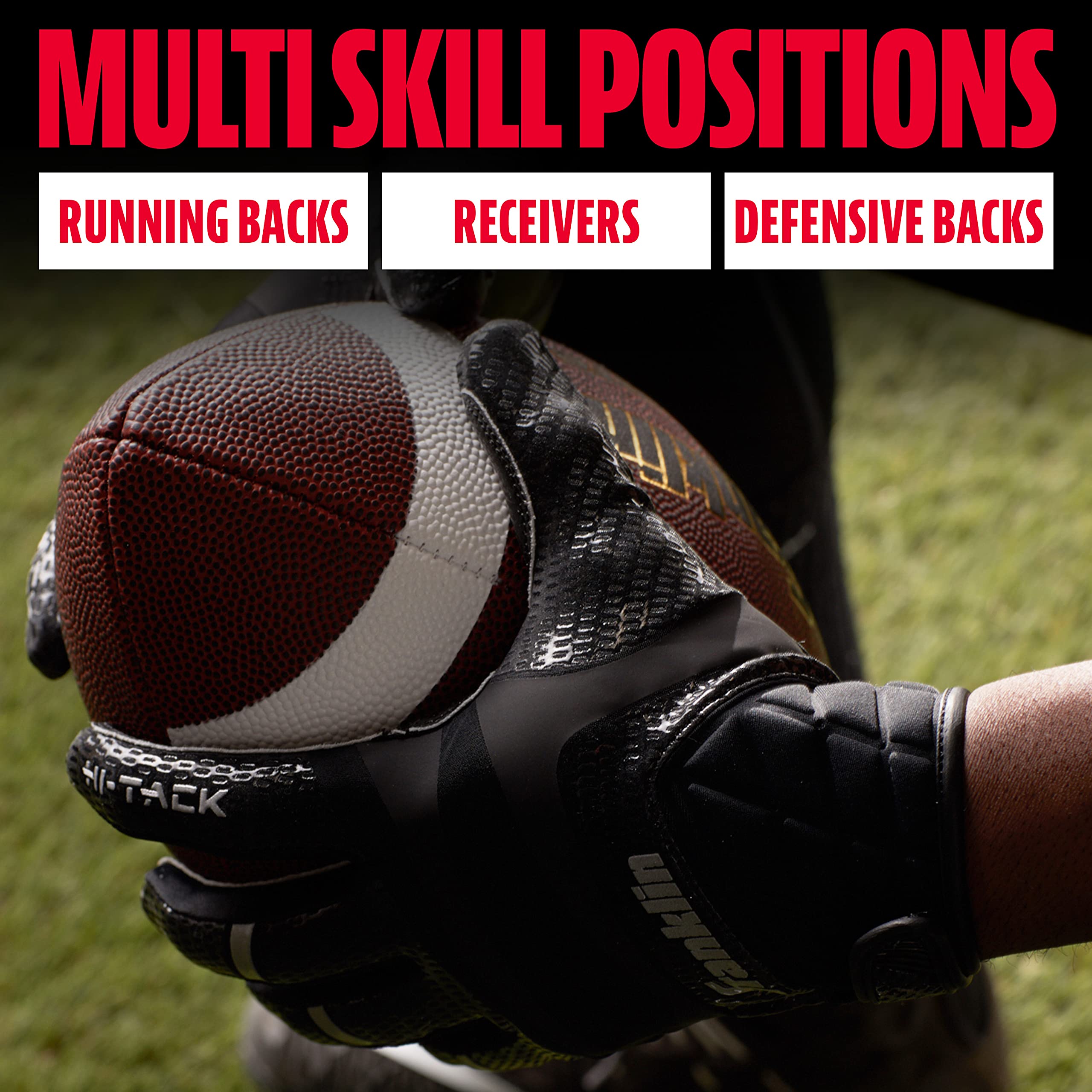 Foto 6 | Guantes De Receptor De Fútbol Franklin Sports Hi-tack Youth L - Venta Internacional.
