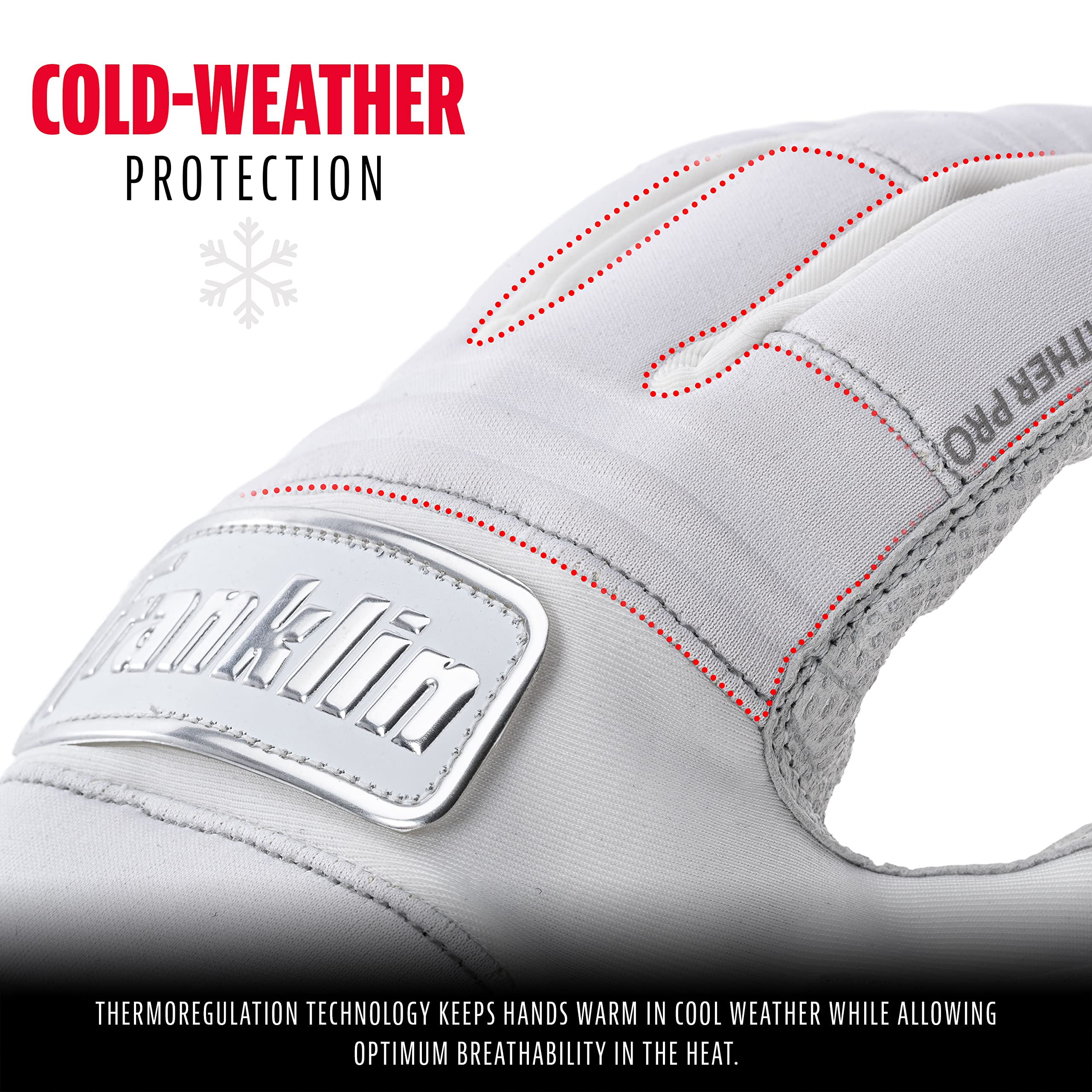 Foto 4 pulgar | Guante De Béisbol Franklin Sports Mlb A S Blanco/cromado - Venta Internacional.