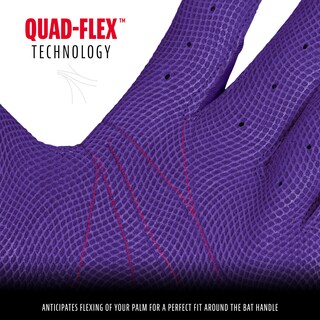 Foto 4 | Guantes De Bateo Franklin Sports Cfx Pro Para Adultos Y Jóvenes, Color Morado - Venta Internacional.