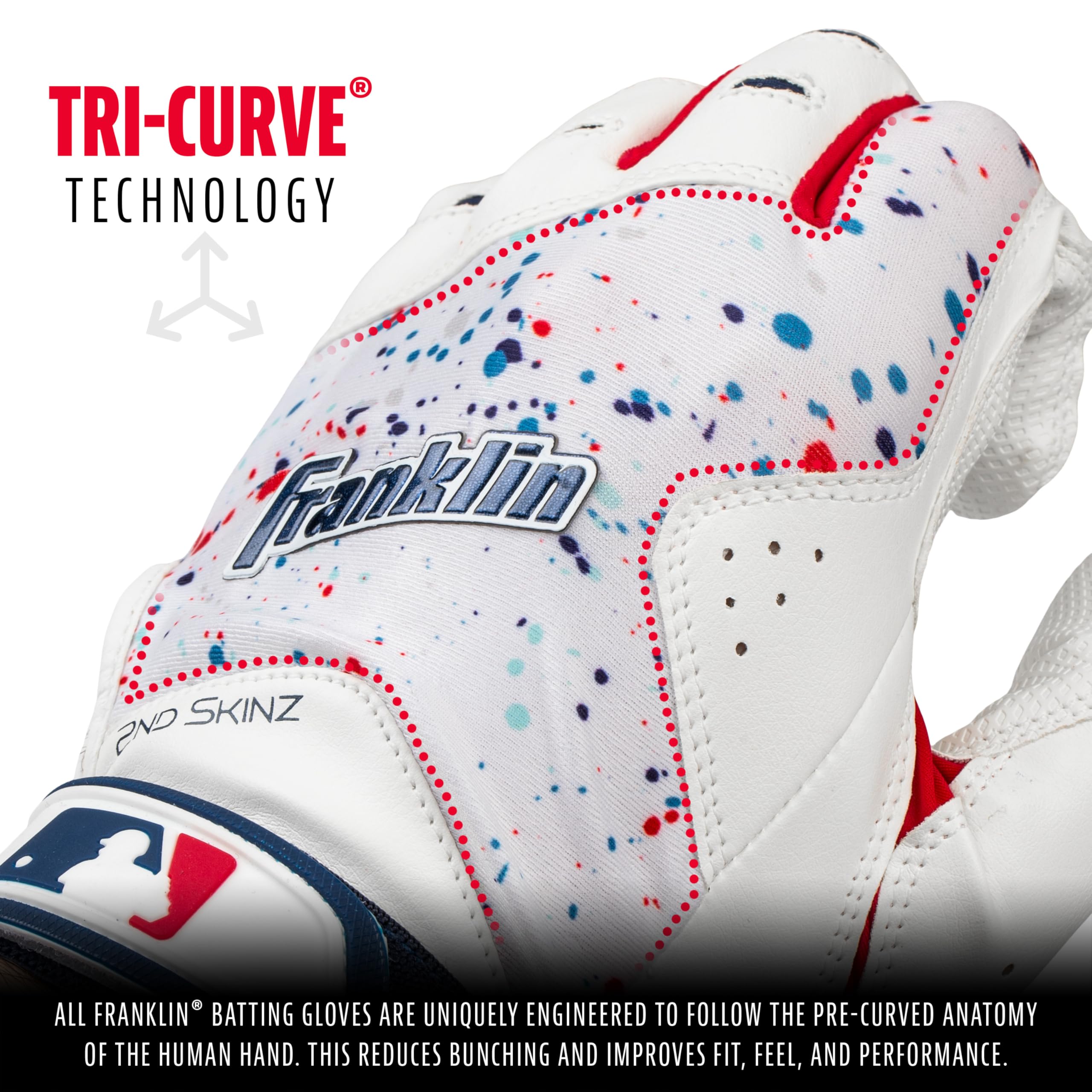 Foto 5 pulgar | Guantes De Bateo Franklin Sports 2nd Skinz Drip Para Adultos, Tamaño Mediano - Venta Internacional.