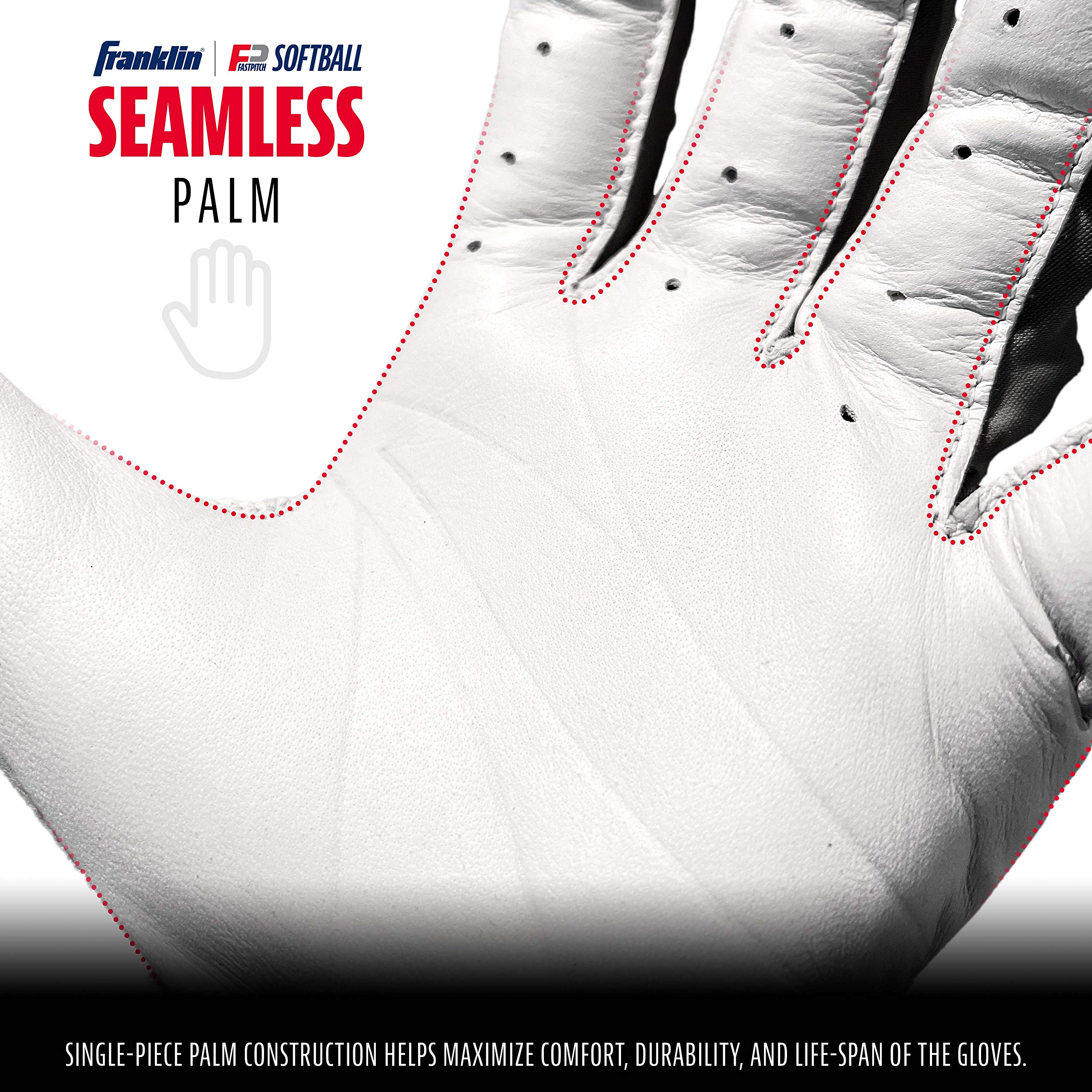 Foto 4 | Guantes De Bateo De Sóftbol Franklin Sports Cfx Fp Para Mujer L - Venta Internacional.