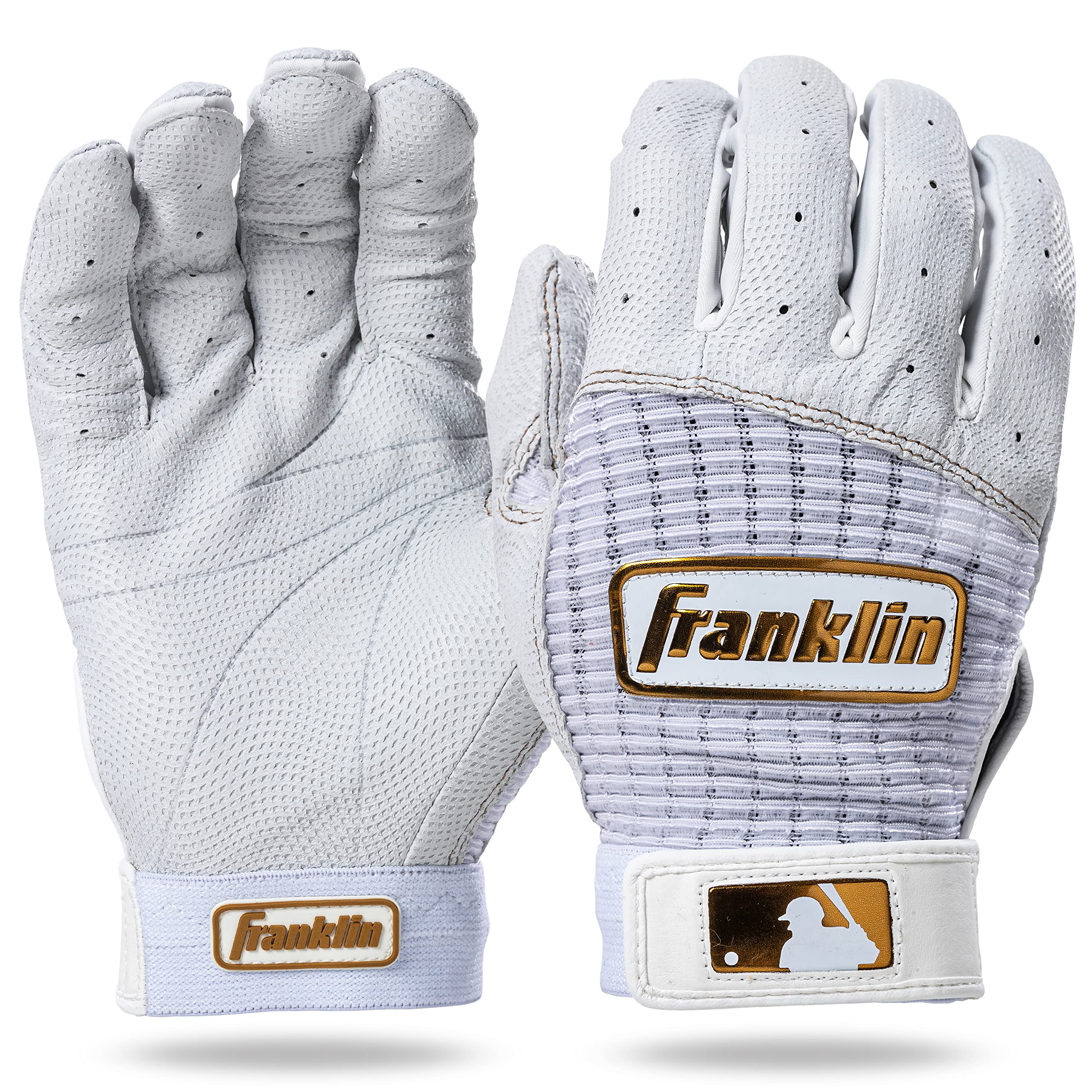 Foto 1 | Guantes De Bateo De Béisbol Franklin Sports Pro Classic Blanco/dorado - Venta Internacional.