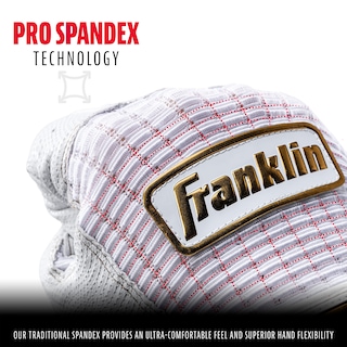 Foto 3 | Guantes De Bateo De Béisbol Franklin Sports Pro Classic Blanco/dorado - Venta Internacional.
