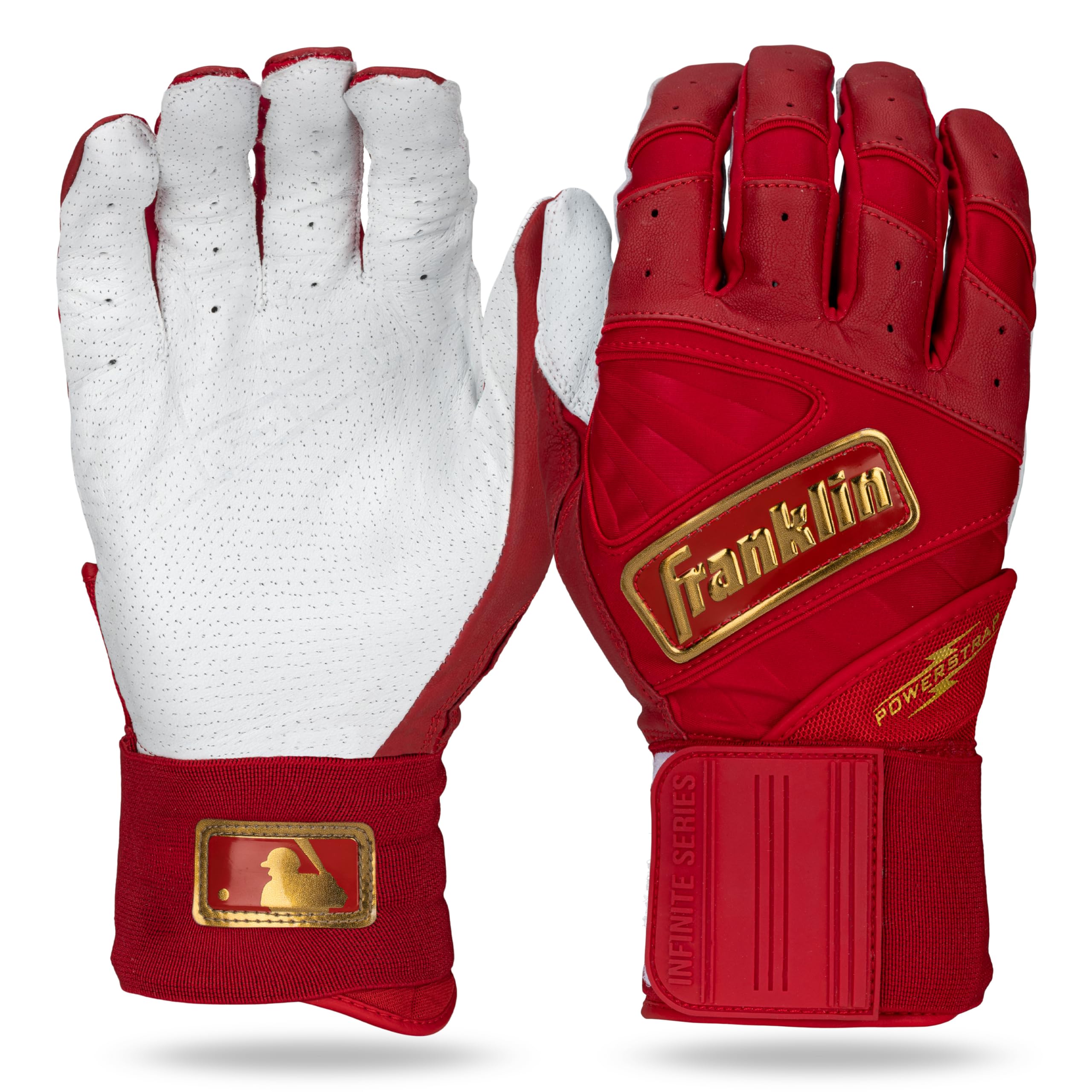 Foto 2 pulgar | Guantes De Bateo Franklin Sports Infinite Powerstrap Rojo+dorado - Venta Internacional.