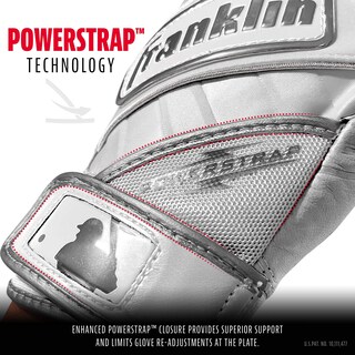 Foto 2 | Guantes De Bateo Franklin Sports Powerstrap, Color Blanco Cromado - Venta Internacional.