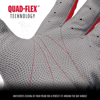 Foto 4 | Guantes De Bateo De Béisbol Franklin Sports Cfx Pro Gris/rojo - Venta Internacional.
