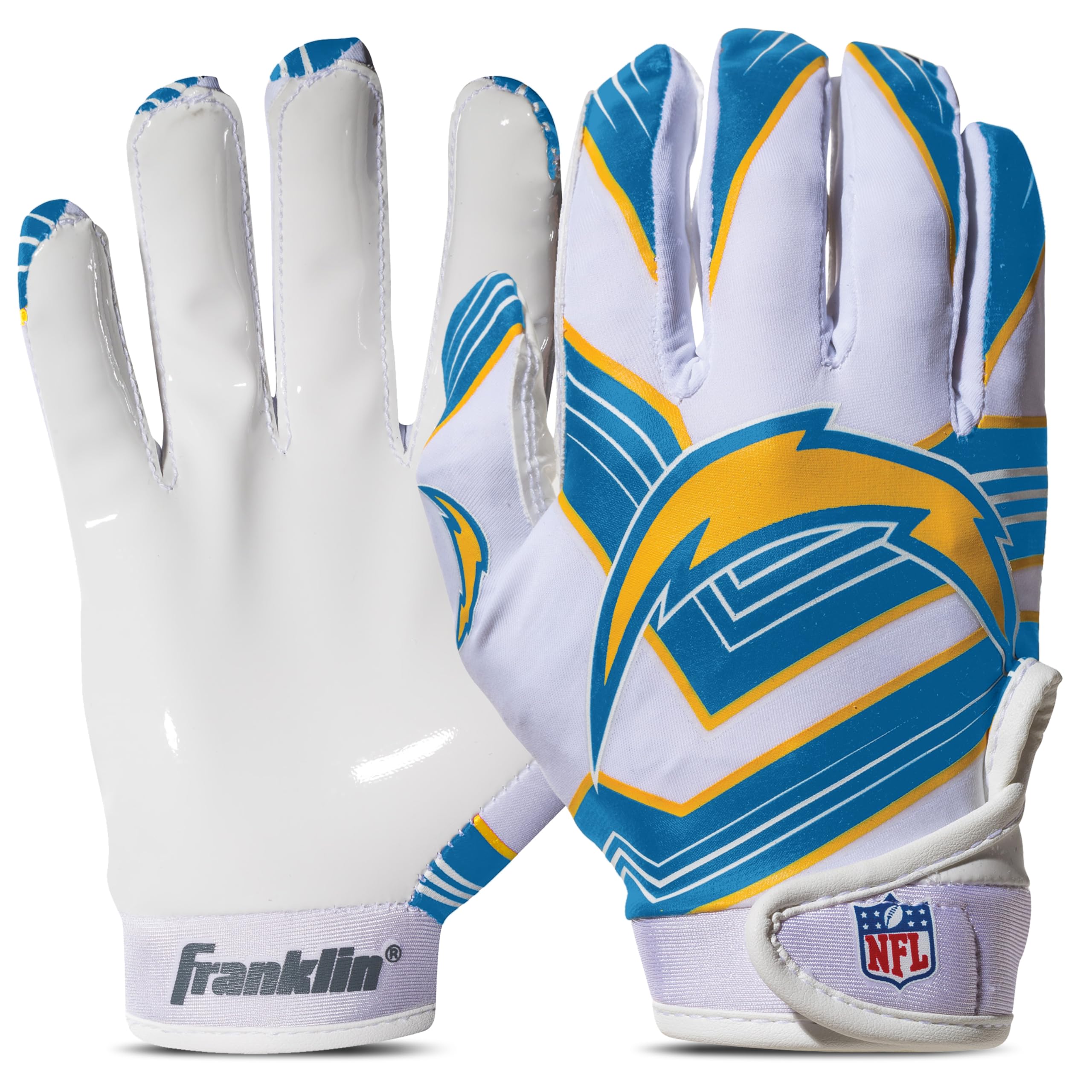 Foto 1 | Guantes De Receptor De Fútbol Franklin Sports Los Angeles Chargers Youth Nfl - Venta Internacional.