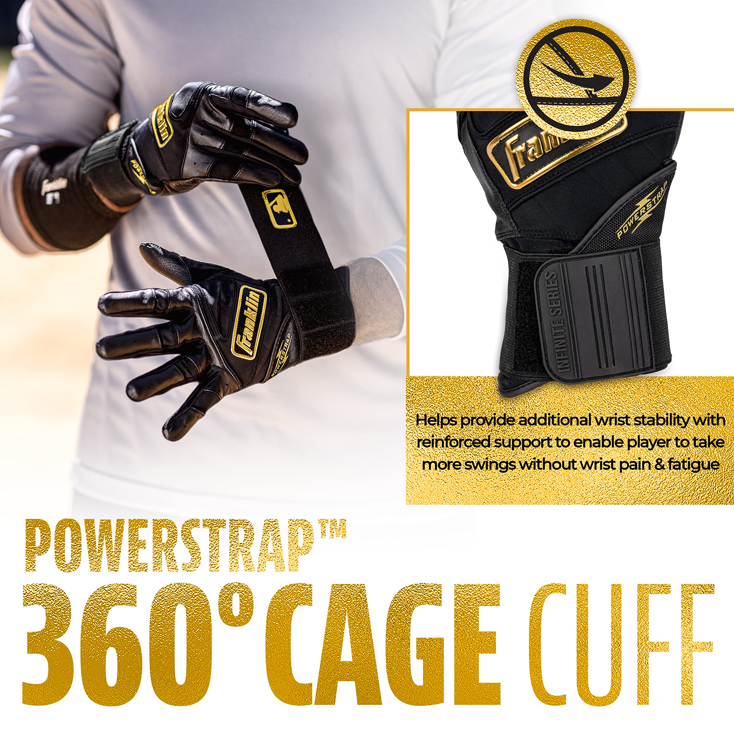 Foto 5 pulgar | Guantes De Bateo Franklin Sports Infinite Powerstrap Para Adultos Xxl - Venta Internacional.