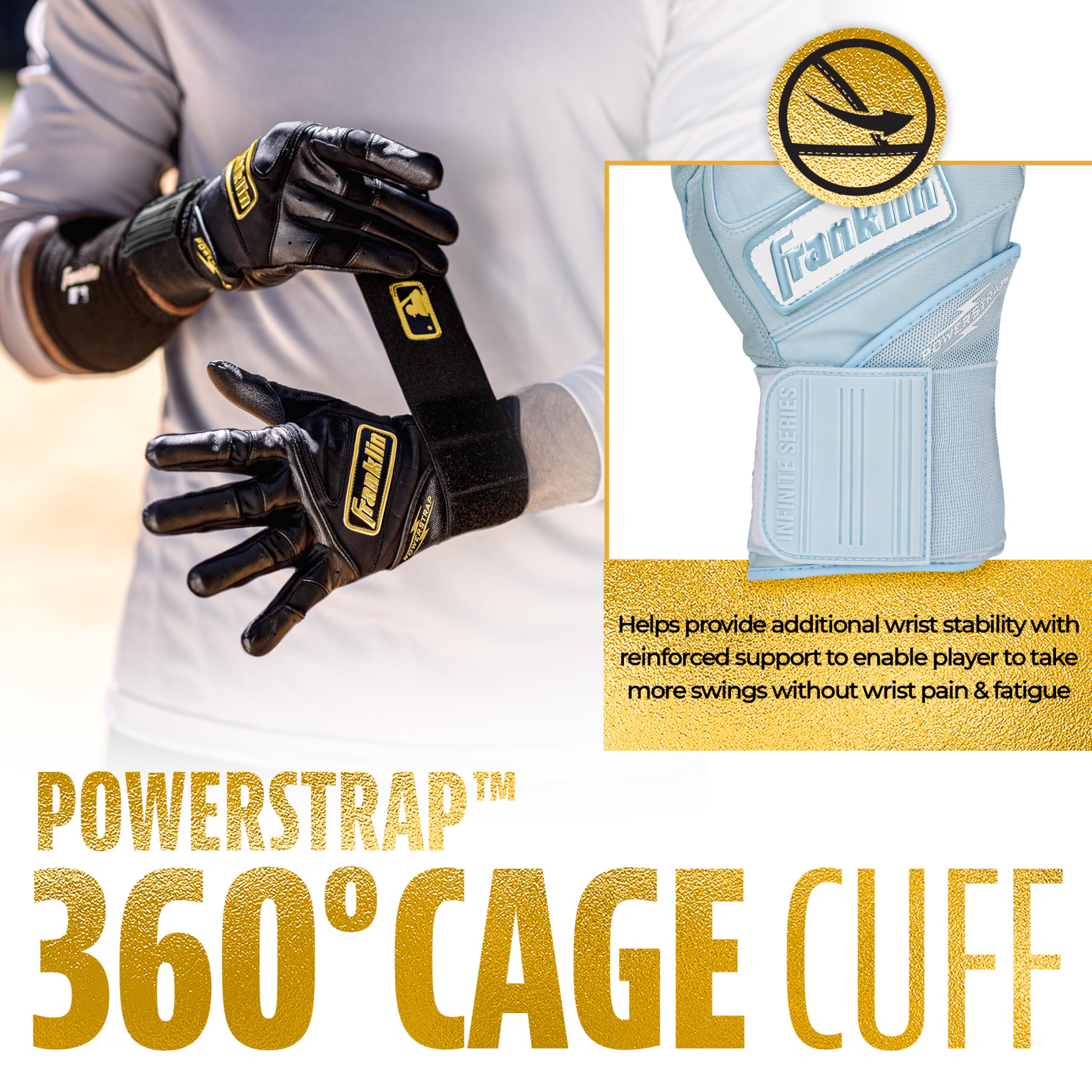 Foto 5 pulgar | Guantes De Bateo Franklin Sports Infinite Powerstrap Para Adultos - Venta Internacional.