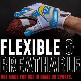 Foto 2 | Guantes De Receptor De Fútbol Franklin Sports Los Angeles Chargers - Venta Internacional.
