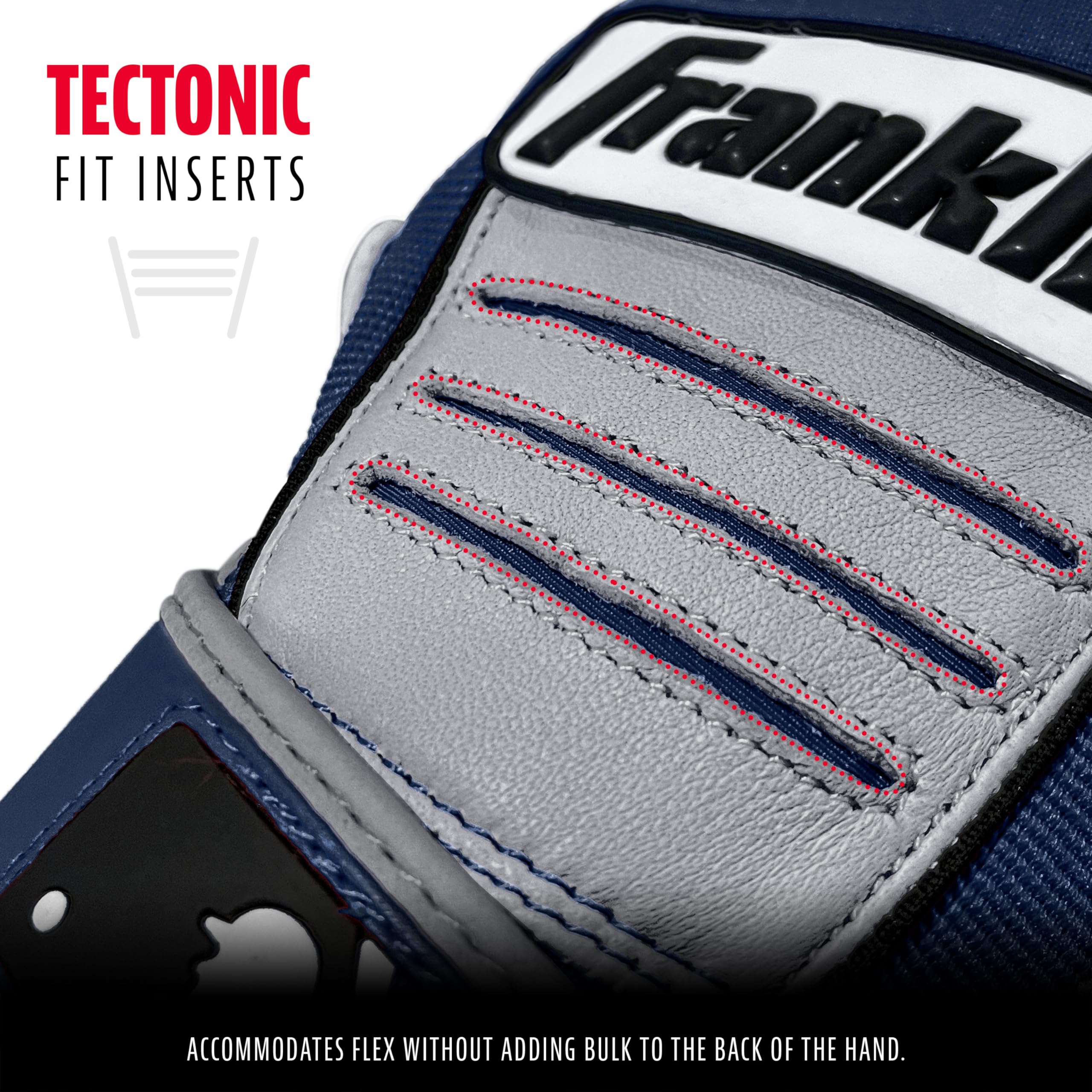 Foto 4 pulgar | Guantes De Bateo De Béisbol Franklin Sports Cfx Pro Gris/azul Marino - Venta Internacional.