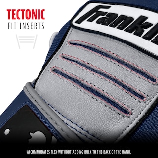 Foto 3 | Guantes De Bateo De Béisbol Franklin Sports Cfx Pro Gris/azul Marino - Venta Internacional.