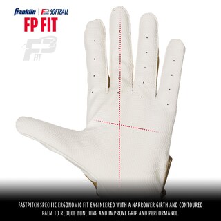 Foto 2 | Guantes De Bateo De Sóftbol Franklin Sports Classic X Youth M - Venta Internacional.