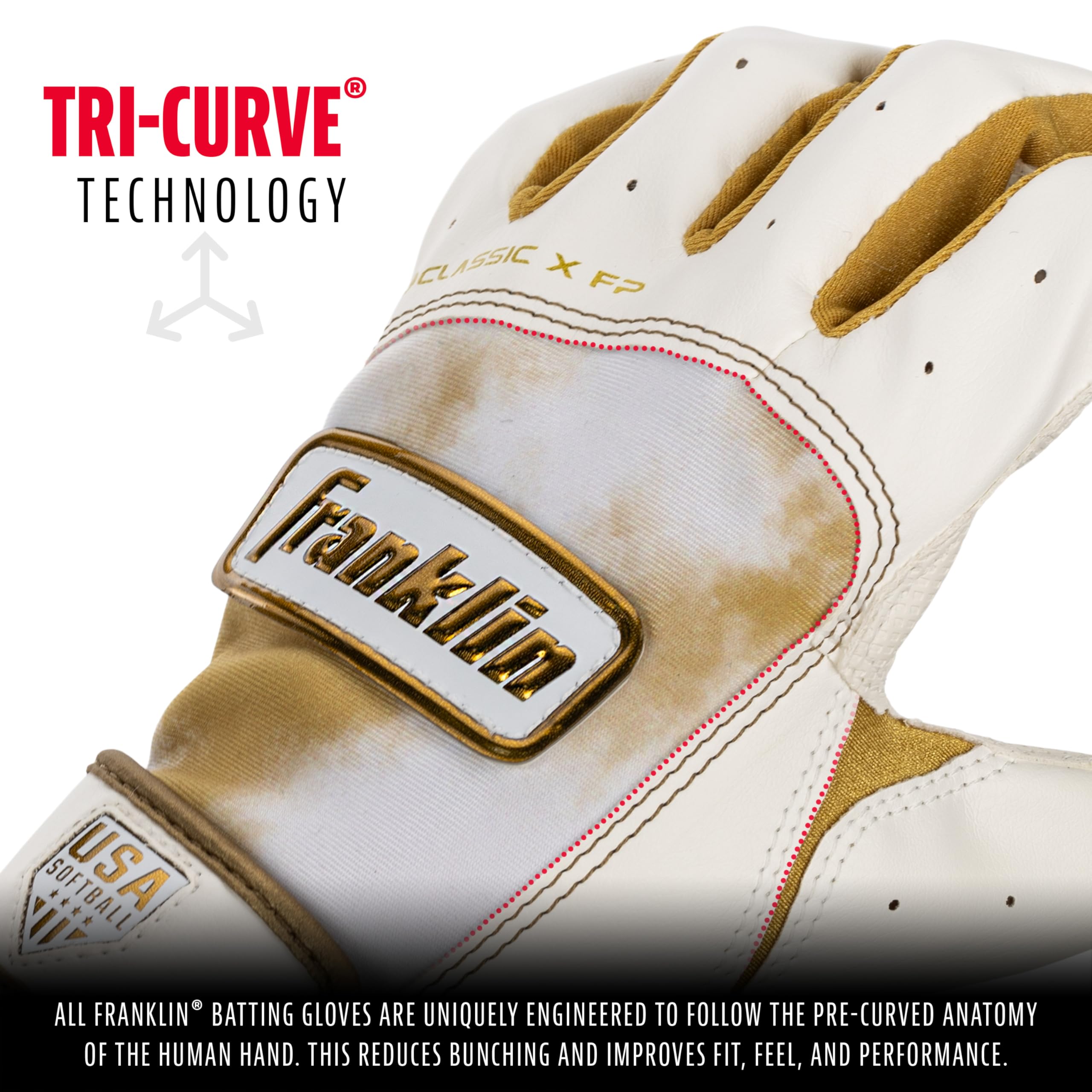 Foto 6 pulgar | Guantes De Bateo De Sóftbol Franklin Sports Classic X Youth M - Venta Internacional.