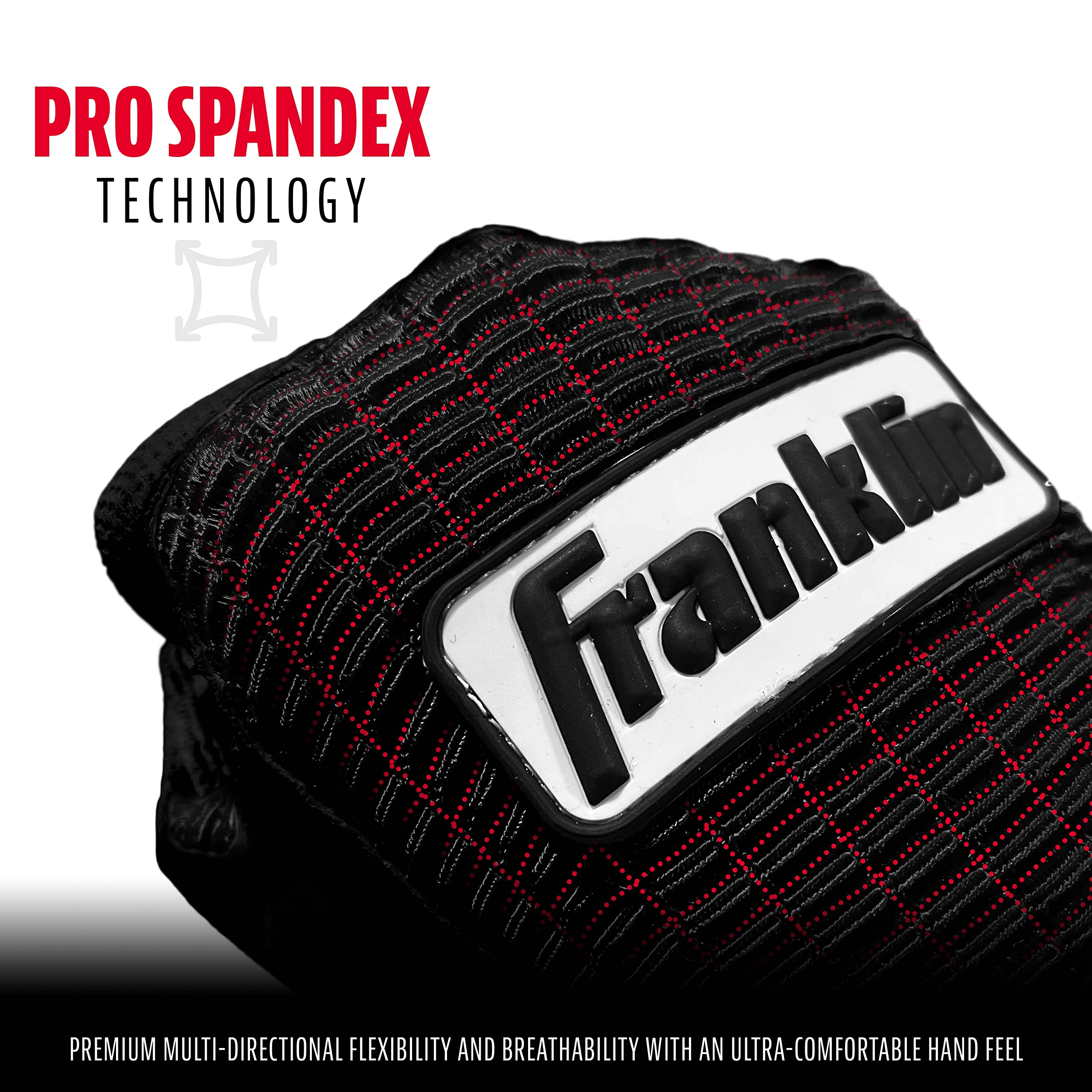 Foto 5 pulgar | Guantes De Bateo Franklin Sports Pro Classic Baseball Negros - Venta Internacional.