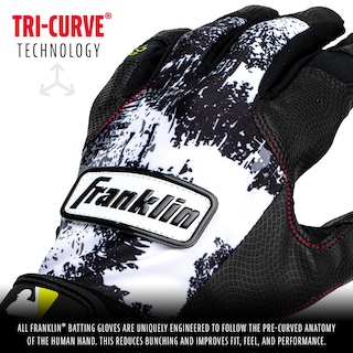 Foto 2 | Guantes De Bateo Franklin Sports Mlb Grow To Pro Kids, Color Blanco Y Negro - Venta Internacional.