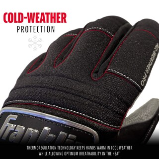 Foto 3 | Guante Franklin Sports Mlb A Xxl Negro/negro Para Todo Tipo De Clima - Venta Internacional.