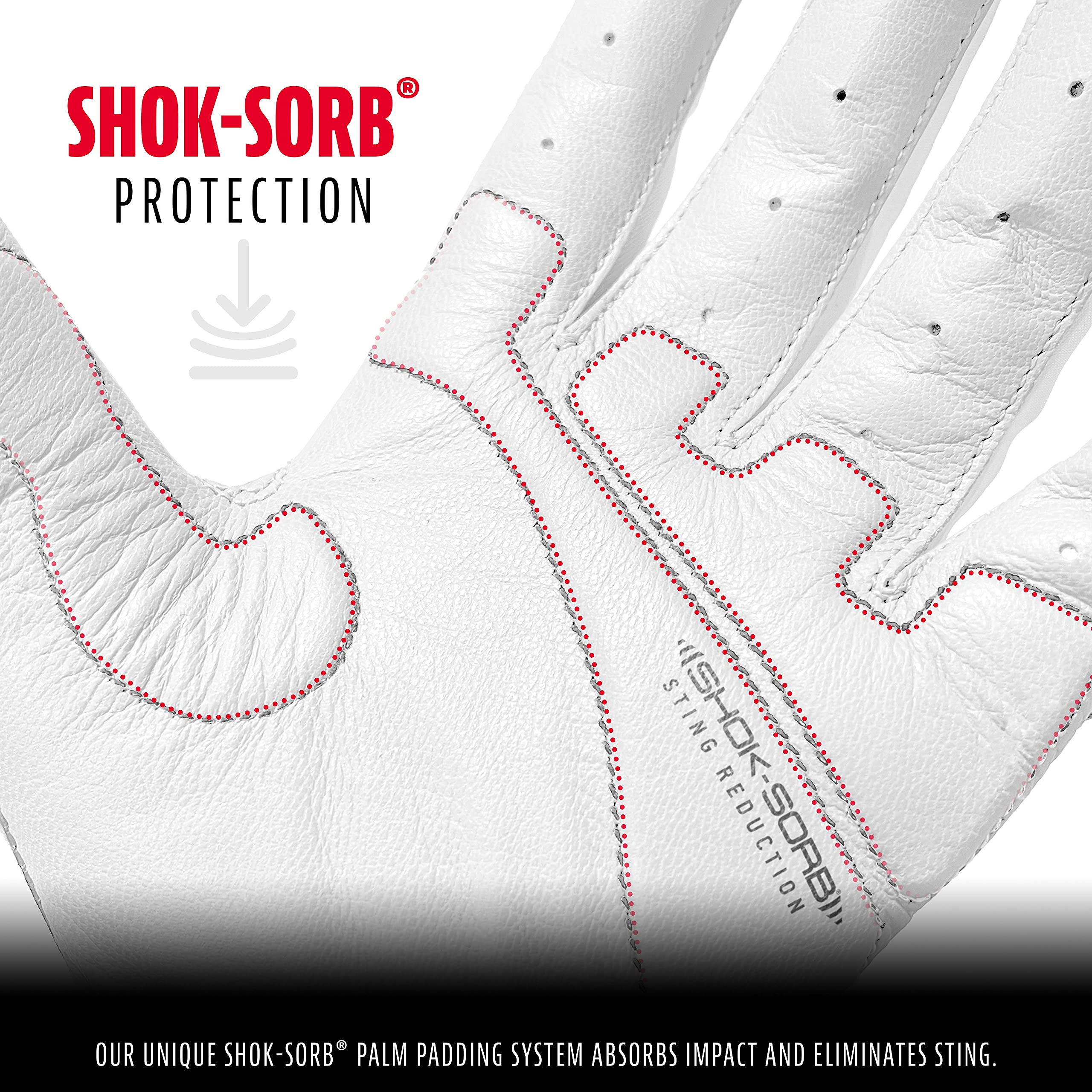 Foto 3 pulgar | Guantes De Bateo Franklin Sports Shok-sorb X Para Adultos, Tamaño Mediano - Venta Internacional.