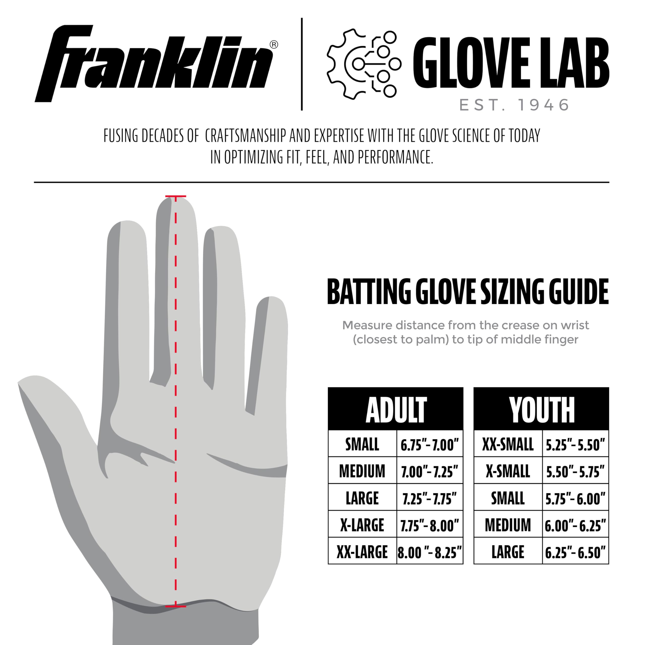 Foto 6 pulgar | Guantes De Bateo Franklin Sports Digitek Camo Mlb Adult L - Venta Internacional.