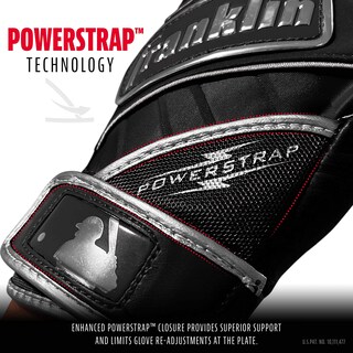 Foto 2 | Guantes De Bateo Franklin Sports Powerstrap Chrome Black - Venta Internacional.