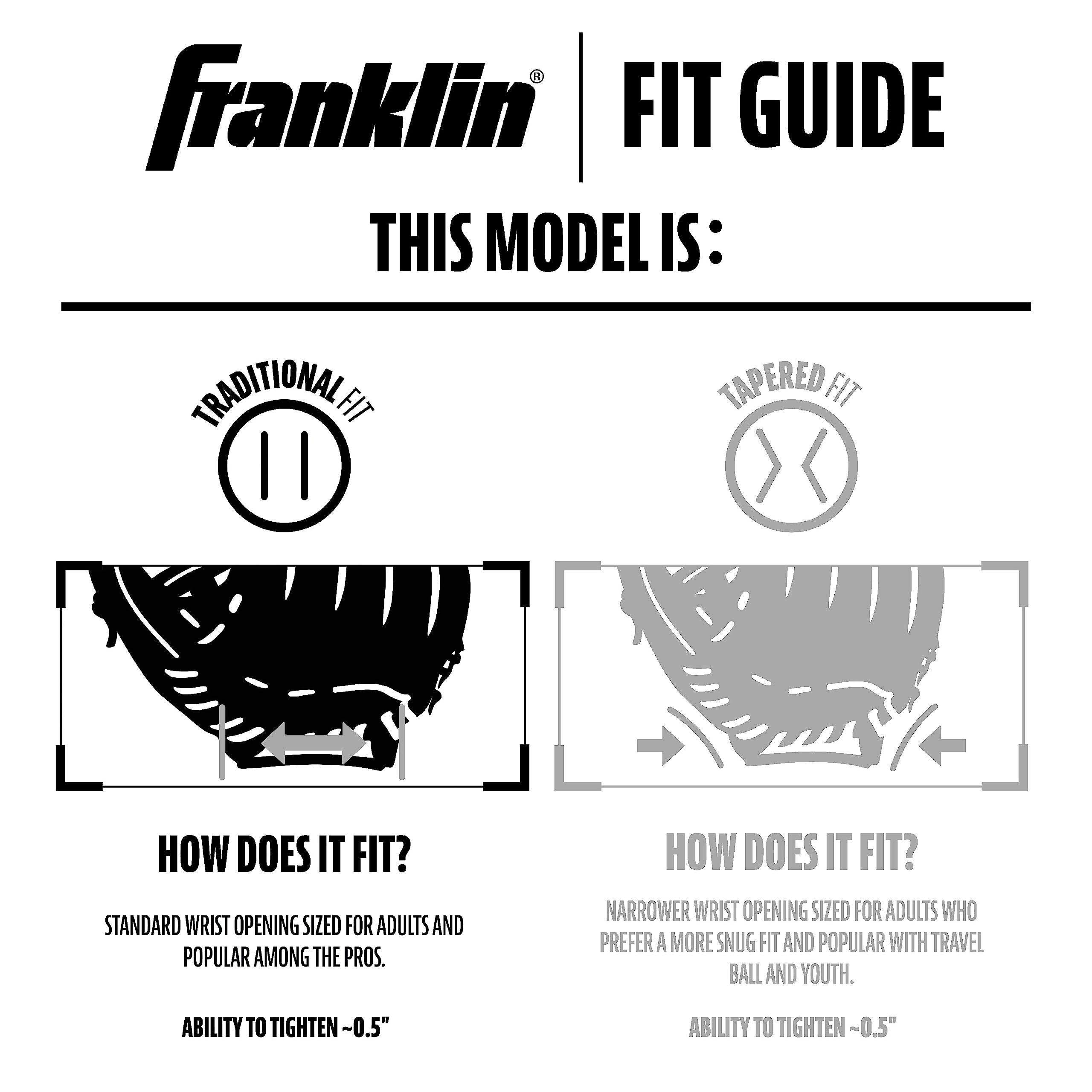 Foto 8 pulgar | Guante De Béisbol Franklin Sports Ctz5000 De Piel De Vacuno Para Adultos Y Jóvenes - Venta Internacional.