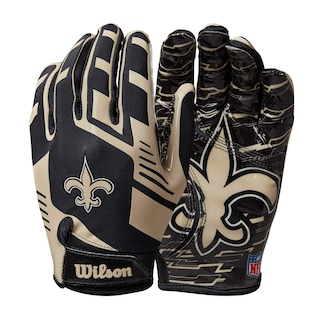 Foto 1 | Guantes De Fútbol Wilson Nfl Stretch Fit Para Adultos New Orleans Saints - Venta Internacional.
