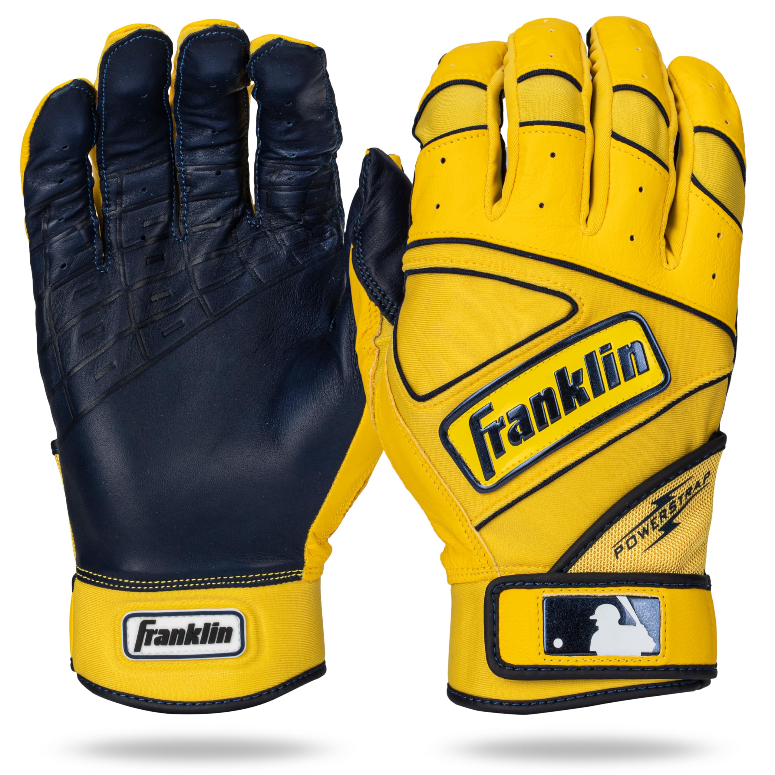 Foto 1 | Guantes De Bateo De Béisbol Franklin Sports Powerstrap Yellow - Venta Internacional.