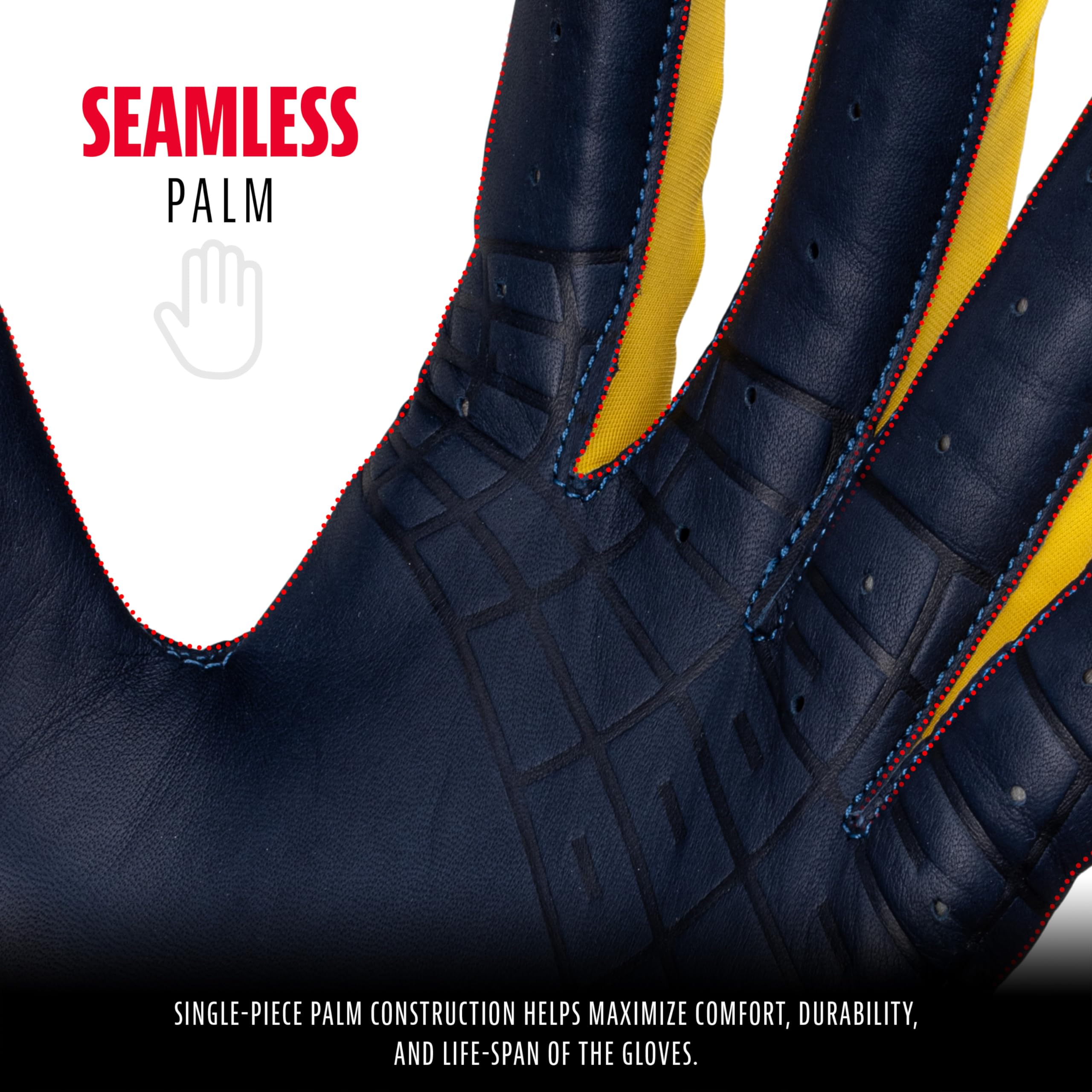 Foto 3 | Guantes De Bateo De Béisbol Franklin Sports Powerstrap Yellow - Venta Internacional.