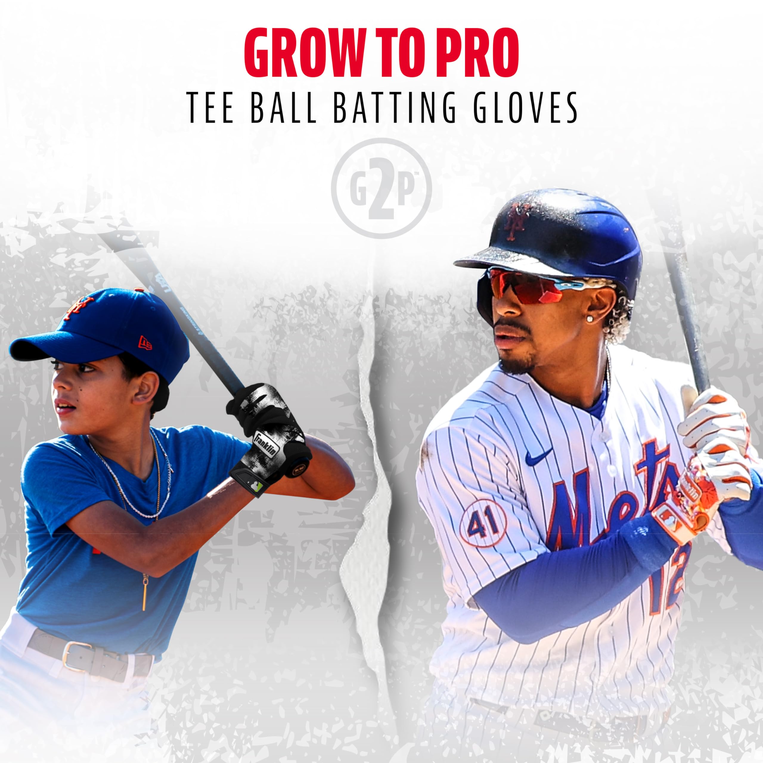 Foto 7 pulgar | Guantes De Bateo Franklin Sports Grow To Pro Youth, Color Blanco Y Negro - Venta Internacional.