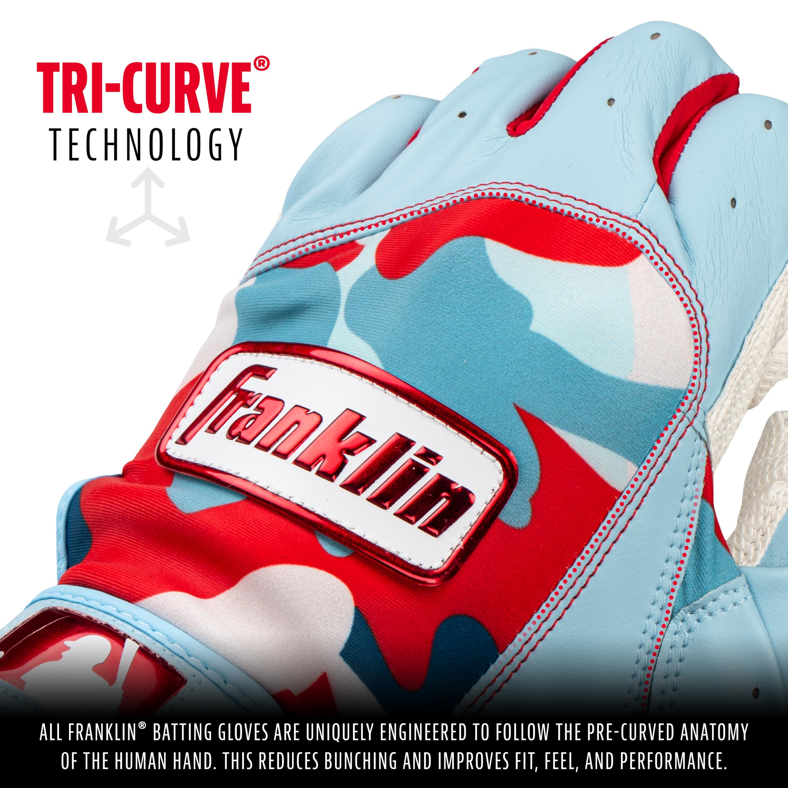 Foto 5 pulgar | Guantes De Bateo Franklin Sports Digitek Camo Mlb Adult Xl - Venta Internacional.