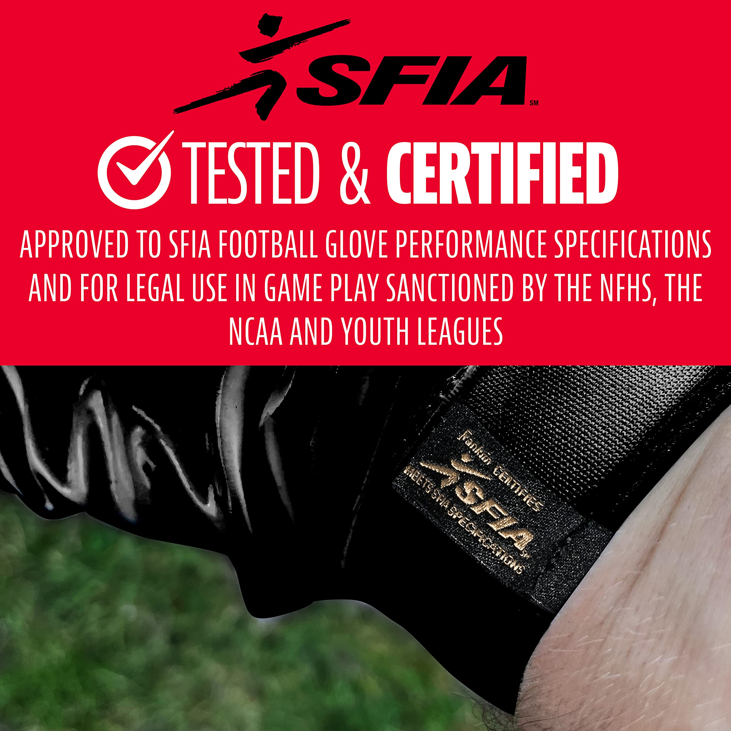 Foto 3 pulgar | Guantes De Receptor De Fútbol Franklin Sports Supratak Youth - Venta Internacional.