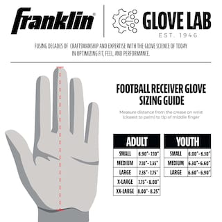 Foto 7 | Guantes De Receptor De Fútbol Franklin Sports Supratak Youth - Venta Internacional.