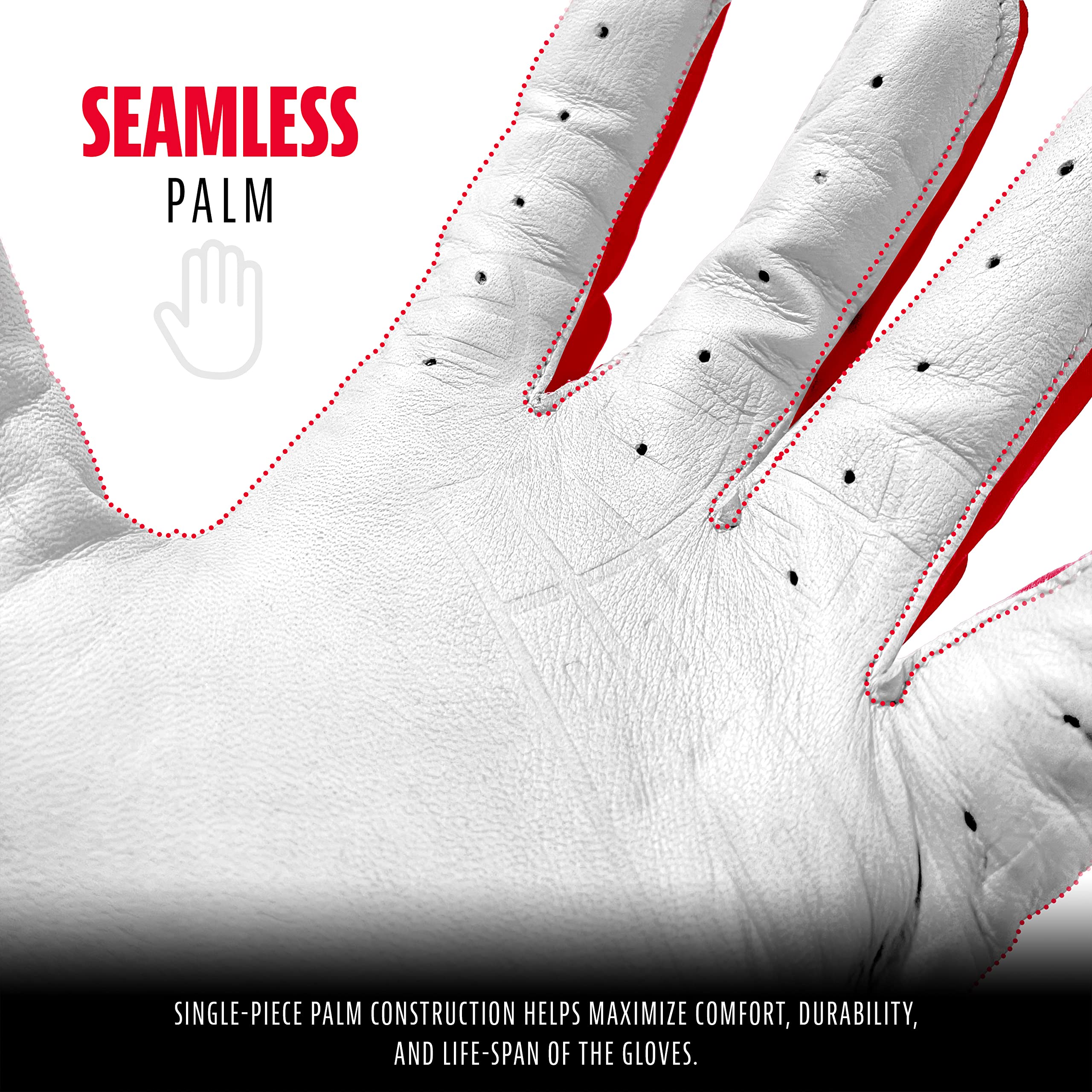 Foto 5 pulgar | Guantes De Bateo Franklin Sports Powerstrap Hi-lite Para Adultos - Venta Internacional.