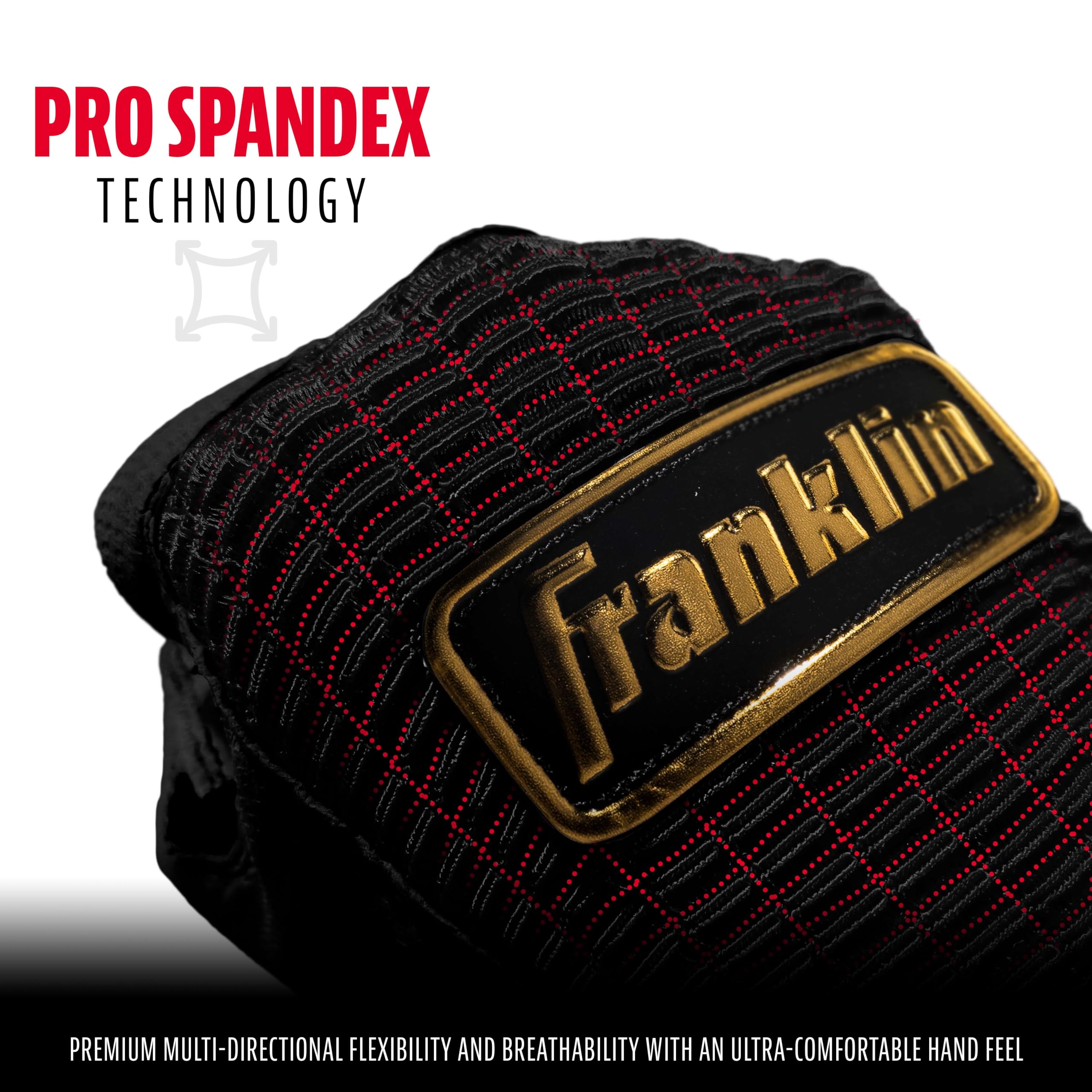 Foto 5 pulgar | Guantes De Bateo Franklin Sports Pro Classic Gold Chrome - Venta Internacional.