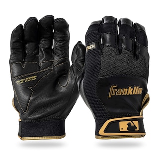 Foto 1 | Guantes De Bateo Franklin Sports Shok-sorb X Baseball Negros Y Dorados - Venta Internacional.