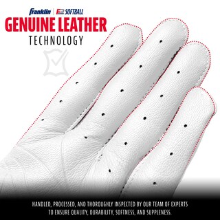 Foto 4 | Guantes De Bateo Para Sóftbol Franklin Sports Cfx Pro Blanco+dorado - Venta Internacional.