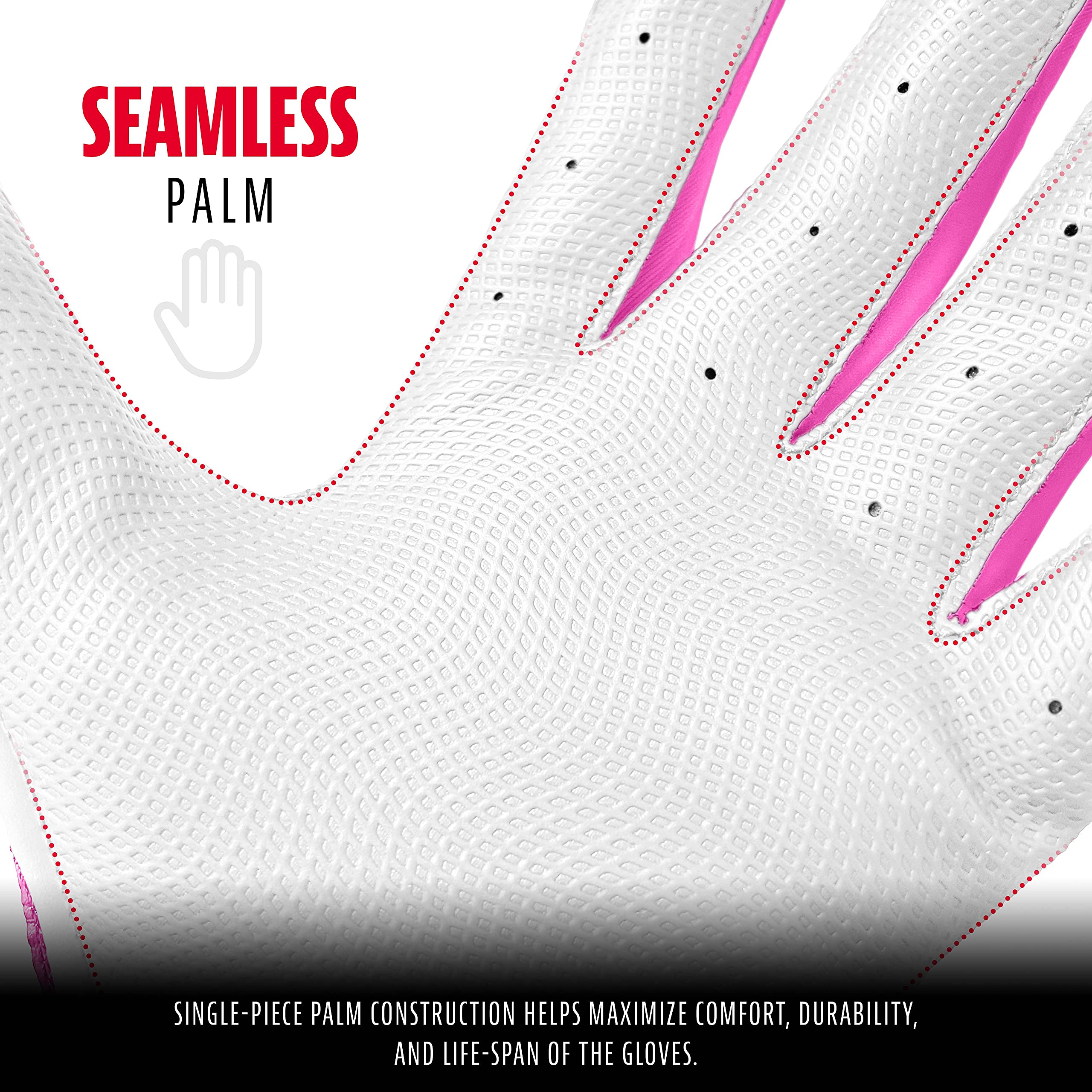 Foto 3 pulgar | Guantes De Bateo Franklin Sports Youth Flex Tee Ball, Blanco/rosa - Venta Internacional.