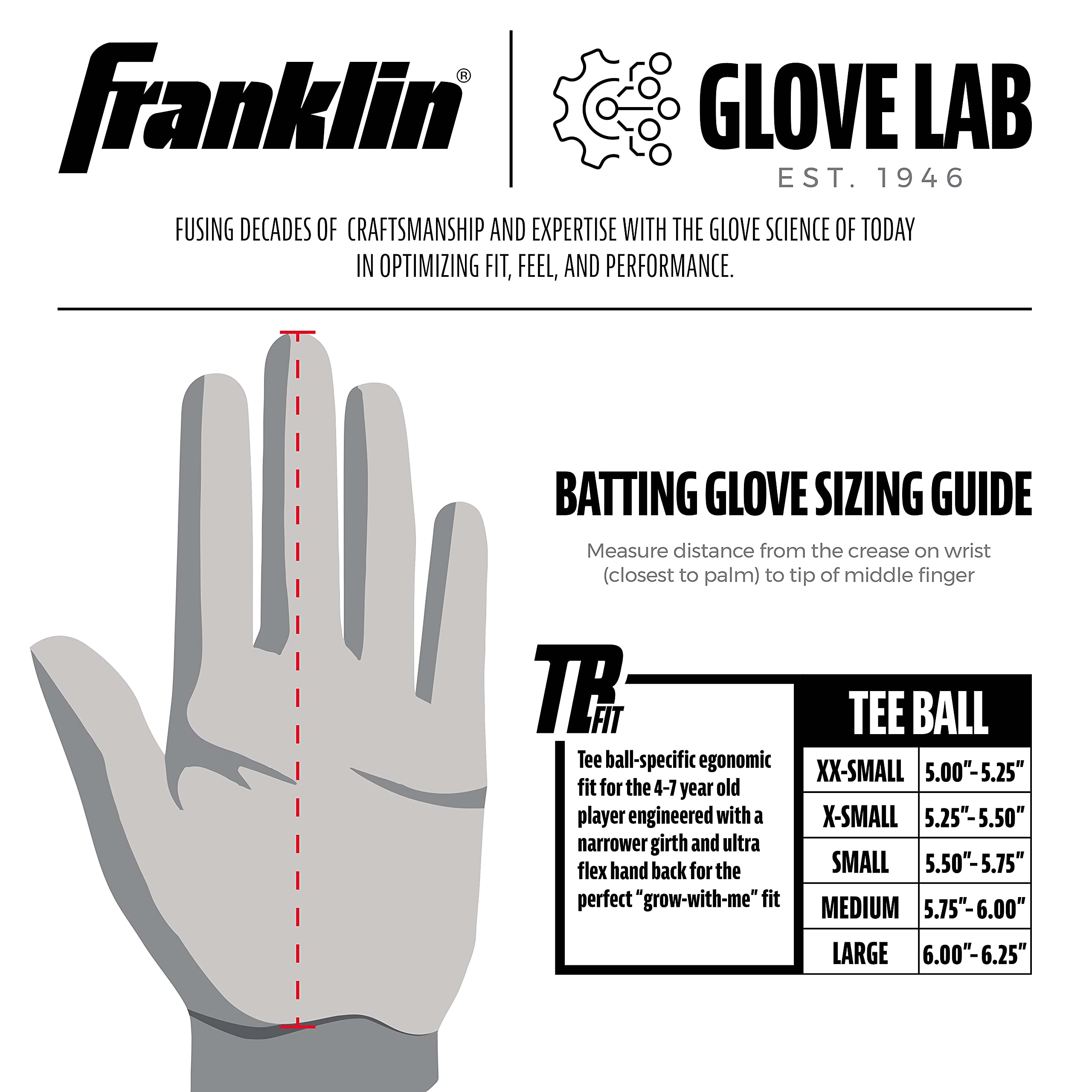 Foto 6 pulgar | Guantes De Bateo Franklin Sports Youth Flex Tee Ball, Blanco/rosa - Venta Internacional.