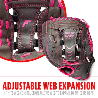 Foto 3 | Guante De Béisbol Franklin Sports Shok Sorb Kids 10.5 - Rosa - Venta Internacional.